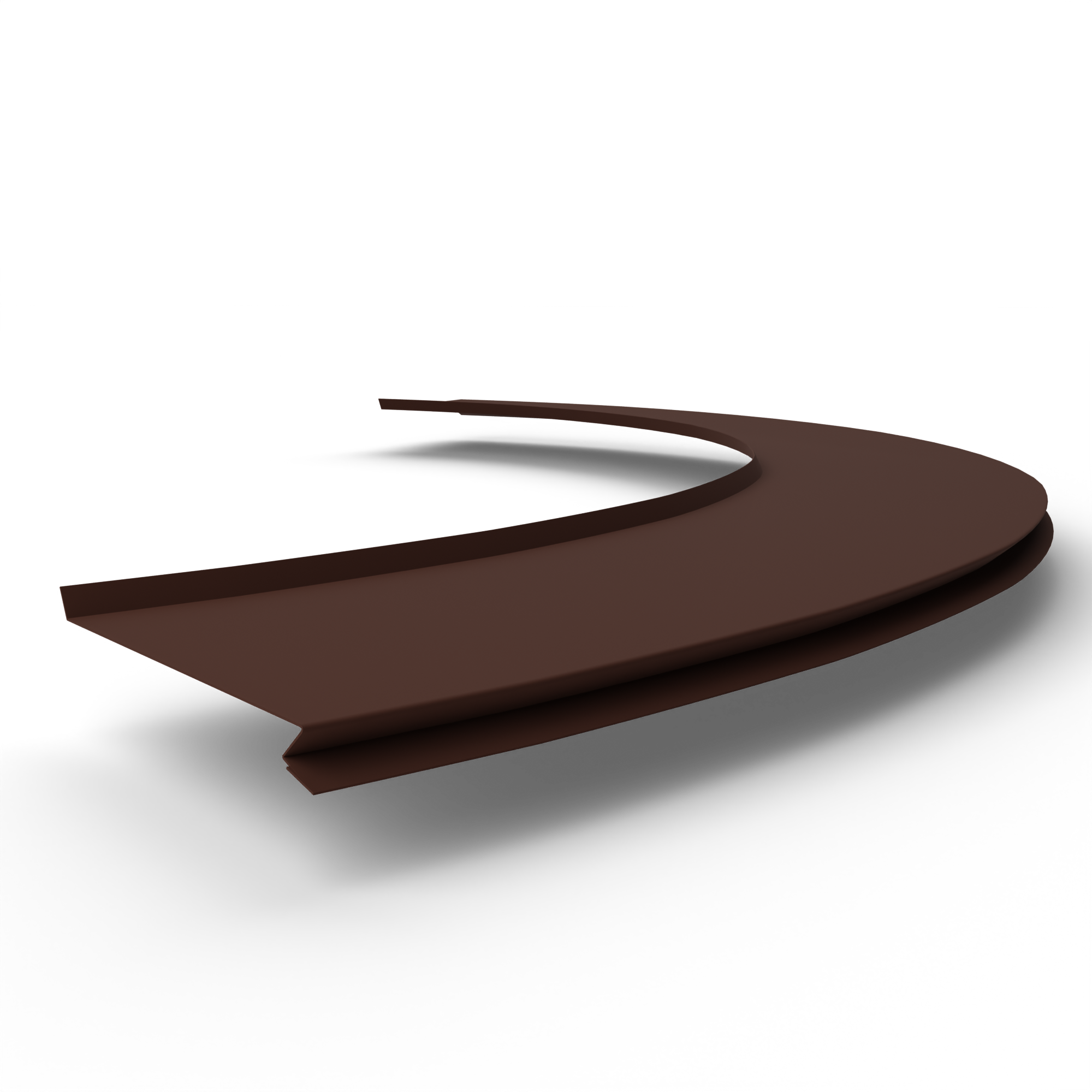 Отлив радиусный 0,45мм RAL 8016 оцинкованный, c порошковым покрытием