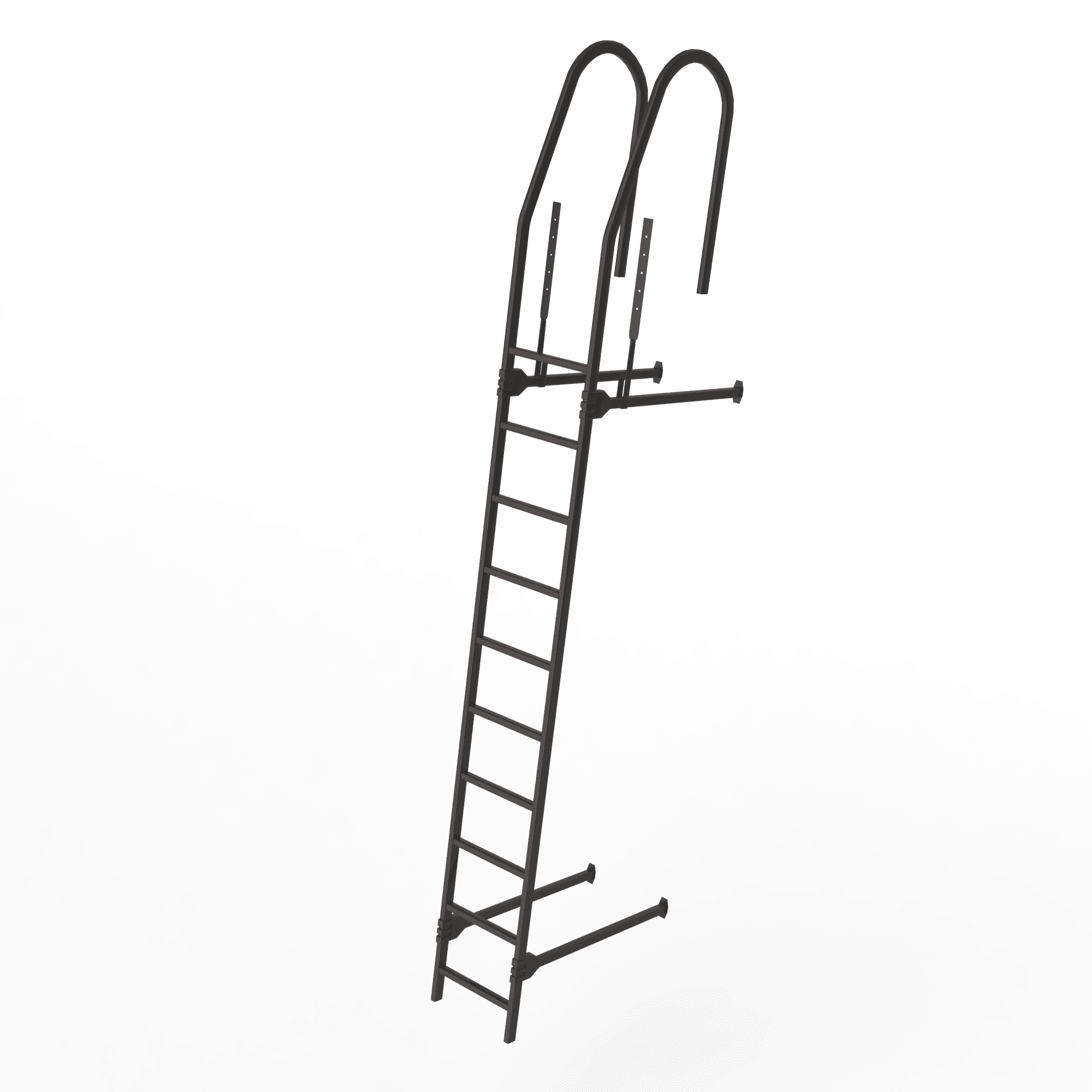 Лестница фасадная 3000мм холоднокатанная сталь с порошковым покрытием RAL 8019