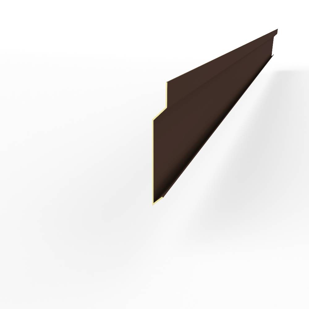 Отлив для фундамента (цокольный) оцинкованный c полимерным покрытием 0,45мм RAL 8017