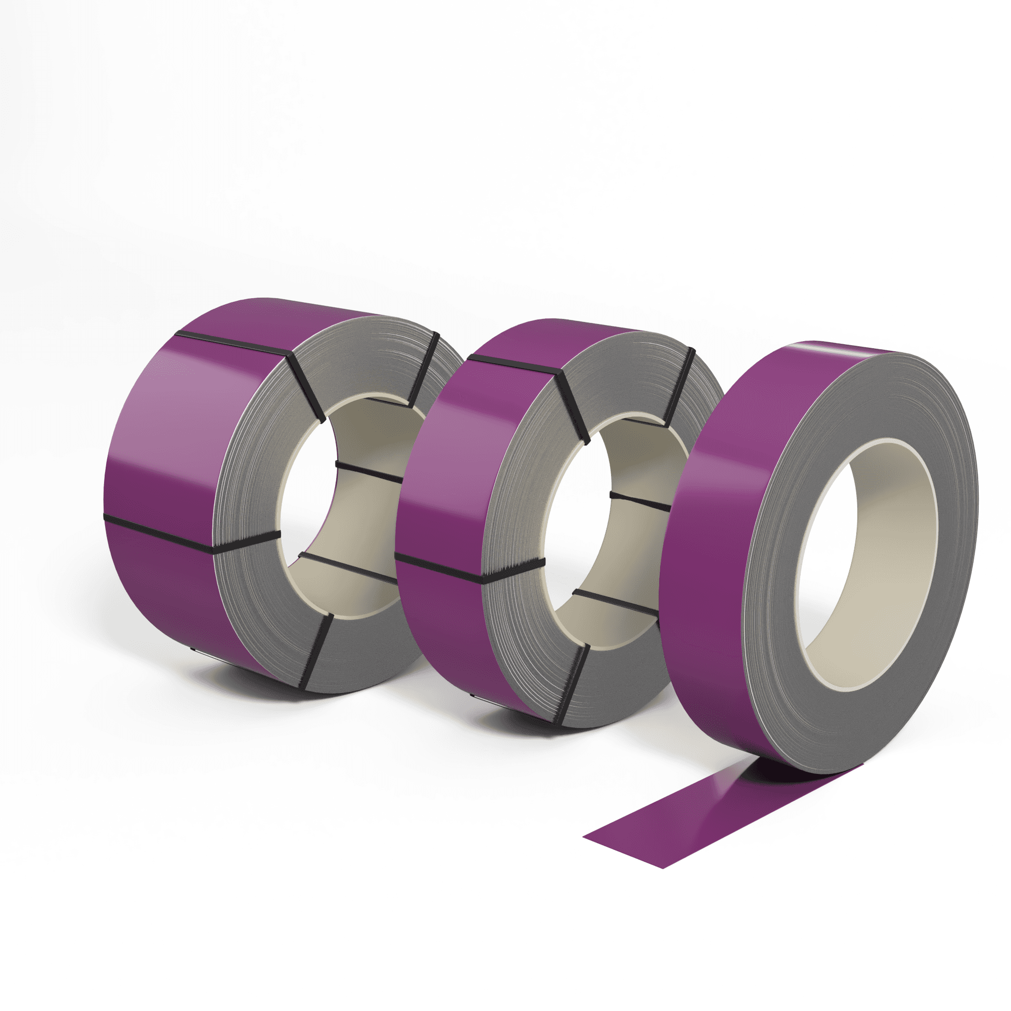 Лента оцинкованная (Штрипс) 0,9 мм (RAL 4008) с полимерным покрытием (полиэстер)