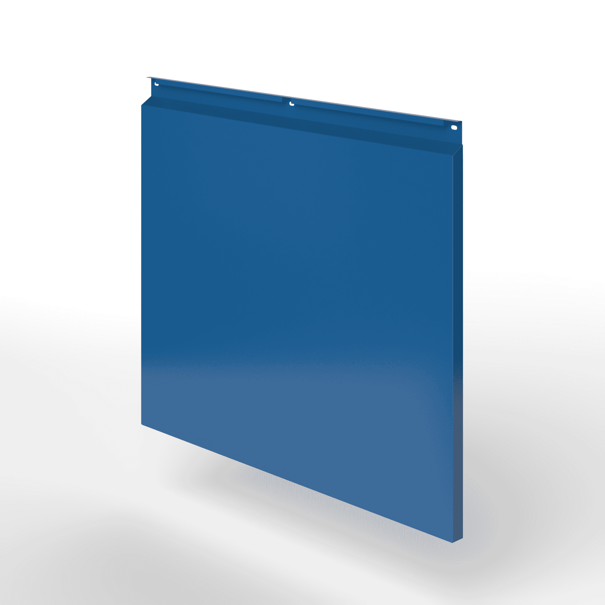 Фасадная металлокассета закрытого типа оцинкованная с порошковым покрытием 0,7x380х815мм RAL 5019 Капри синий