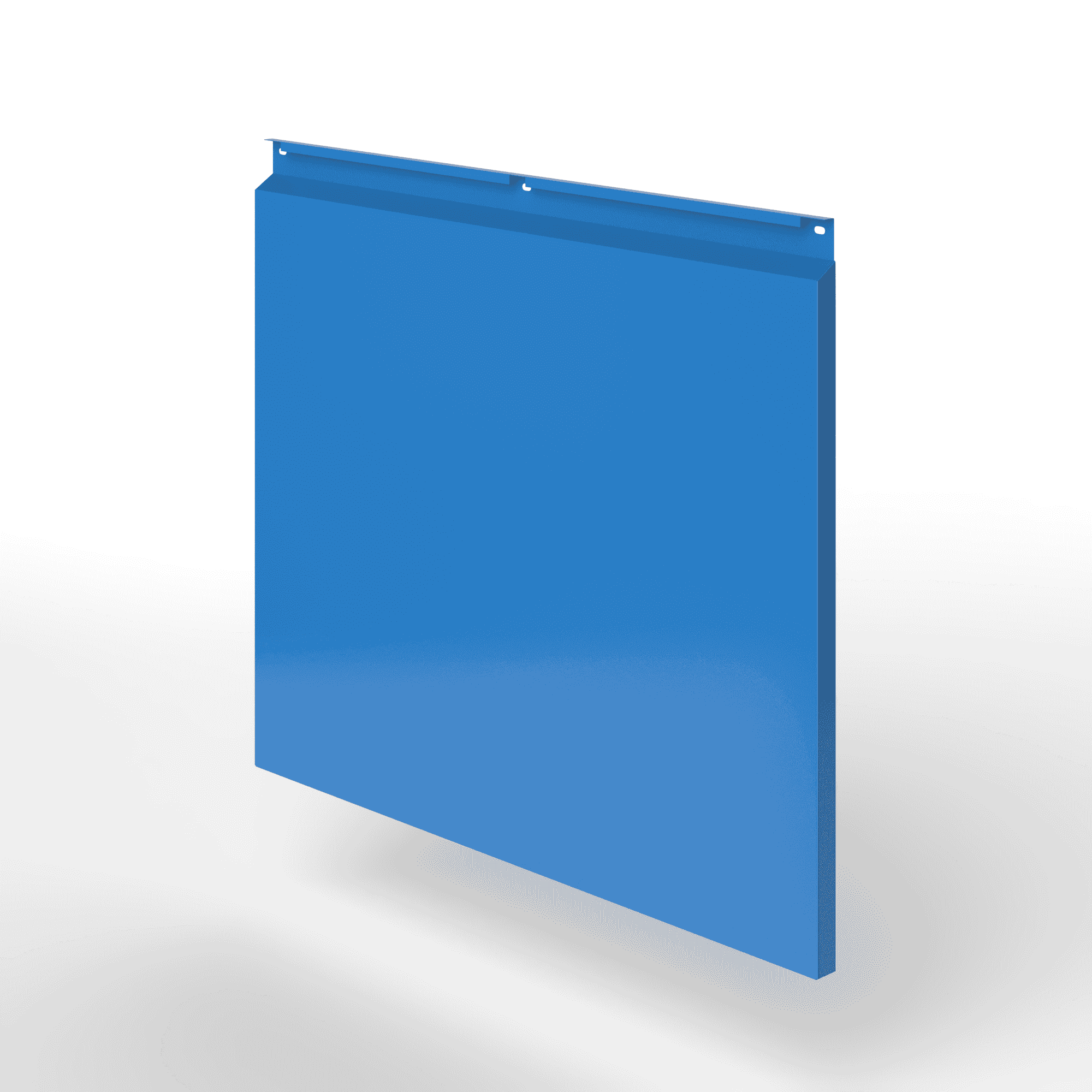 Фасадная металлокассета закрытого типа оцинкованная с порошковым покрытием 0,7x380х815мм RAL 5015 Небесно-синий