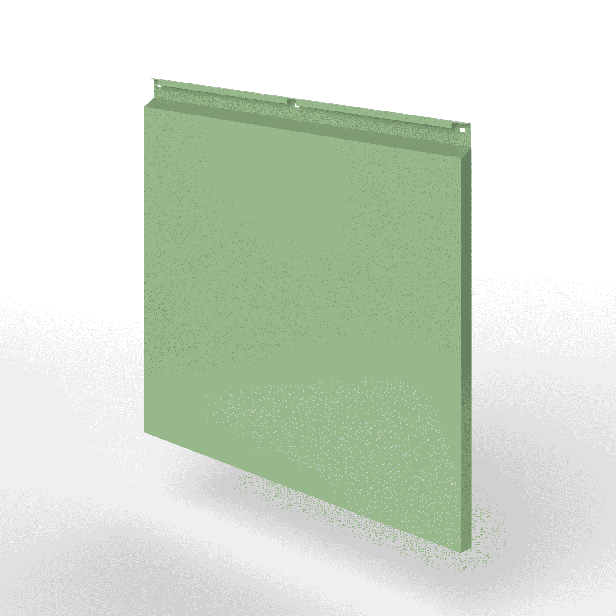 Фасадная металлокассета закрытого типа оцинкованная с порошковым покрытием 0,7x1160х600мм RAL 6021 Бледно-зелёный