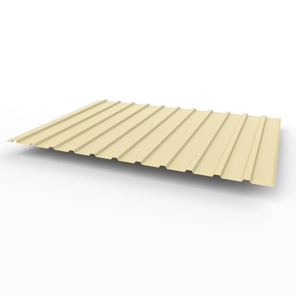 Профнастил С10 - 0,6х1180мм (RAL1015) оцинкованный, с полимерным покрытием (полиэстер)