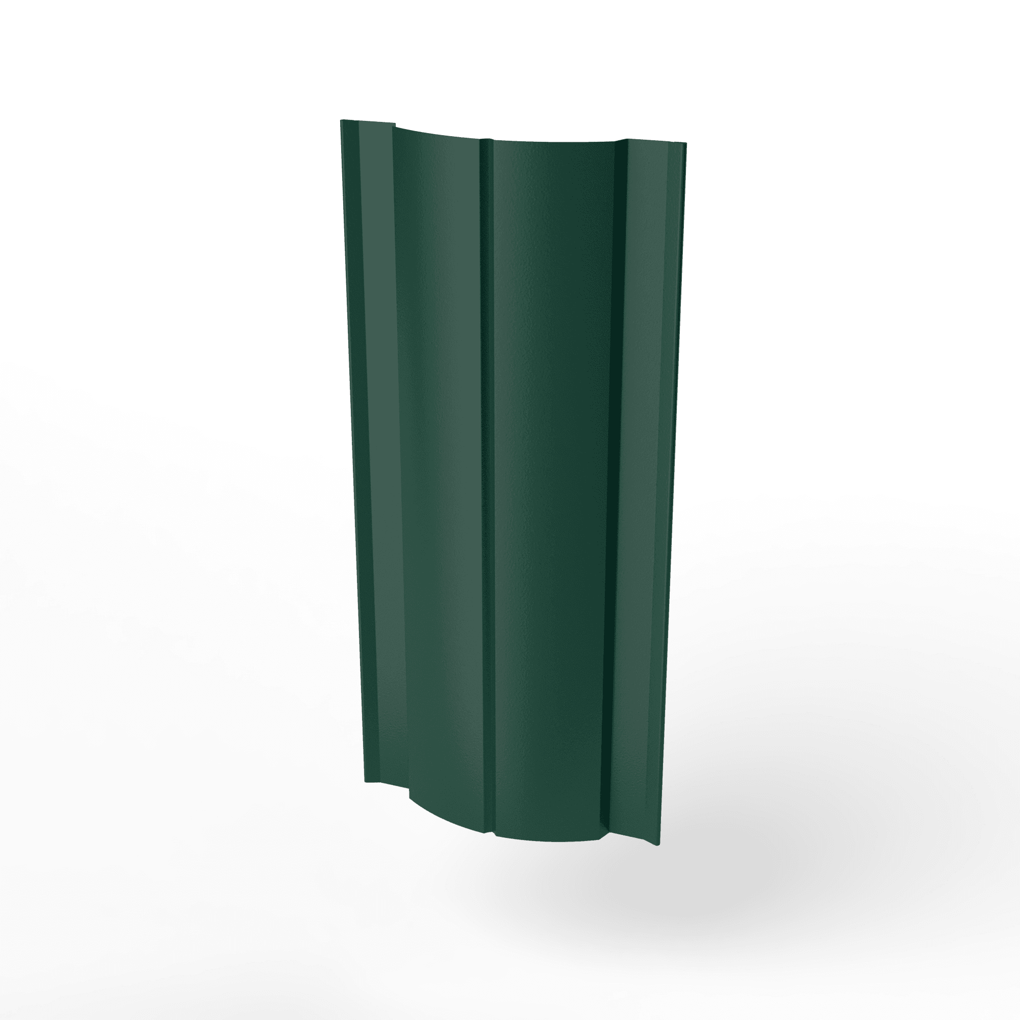 Штакетник полукруглый металлический оцинкованный с полимерным покрытием 0,4х100мм полукруглый фигурный RAL 6005