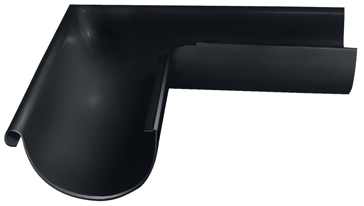 Угол желоба 90гр. внешний оцинкованный Grand Line Optima ф125х345мм RAL 7024