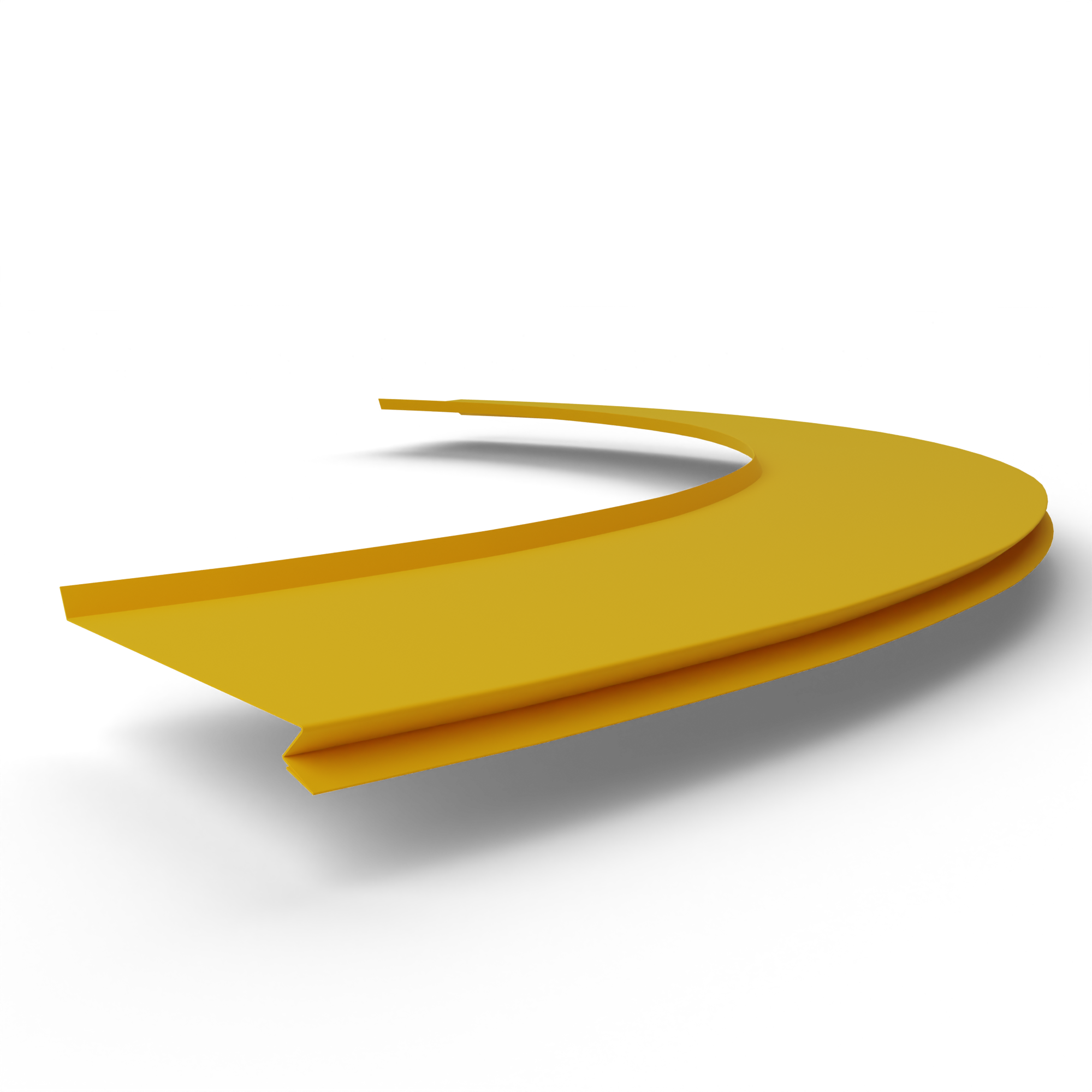 Отлив радиусный 0,45мм RAL 1003 оцинкованный, c порошковым покрытием