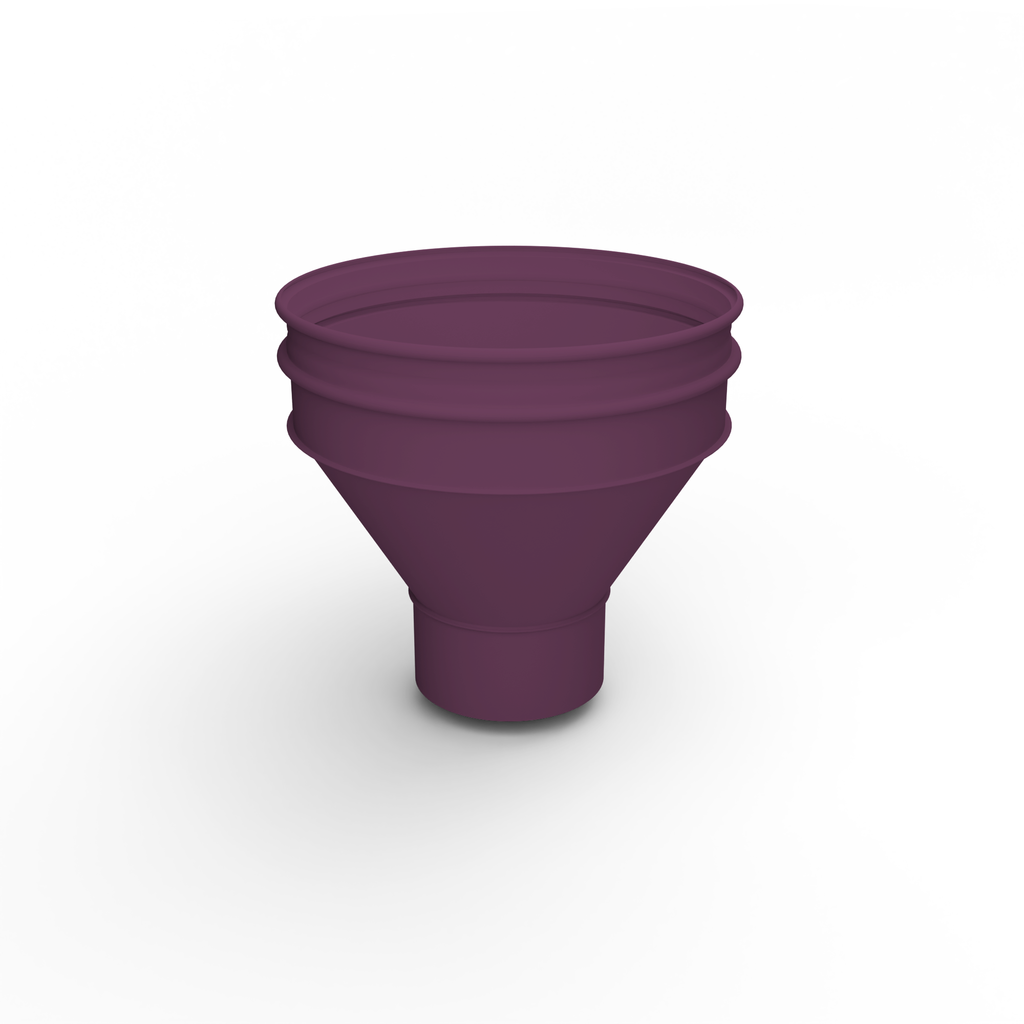 Воронка водосточная ф100х350мм (RAL 4007) водосборная, c порошковым покрытием