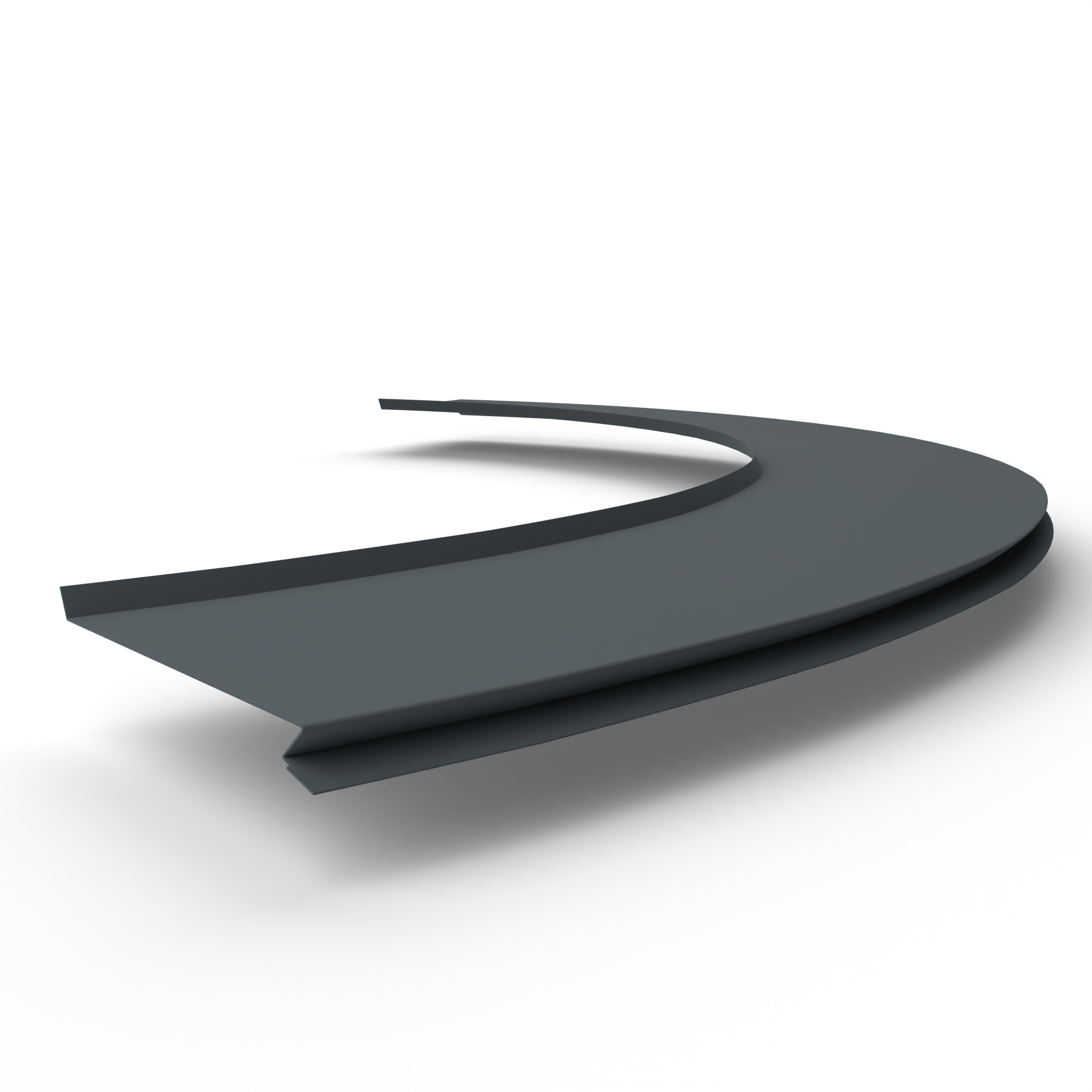 Отлив радиусный 0,5мм RAL 7011 оцинкованный, c порошковым покрытием