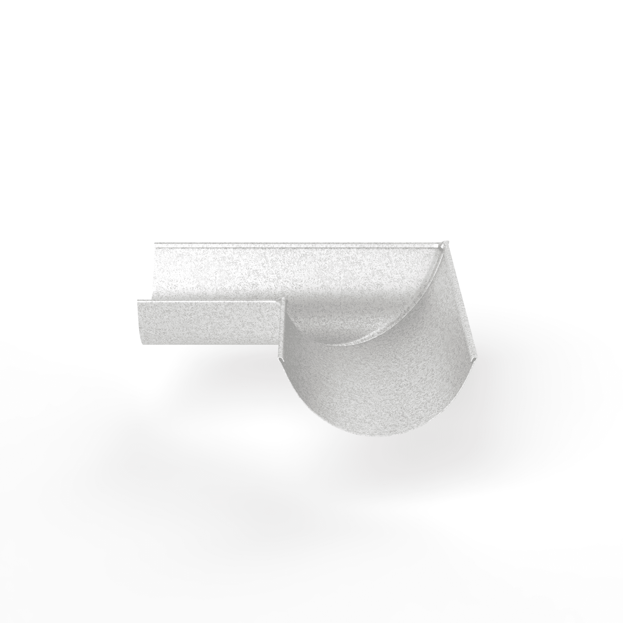 Угол 90 градусов водосточного желоба оцинкованный ф100х400х400мм