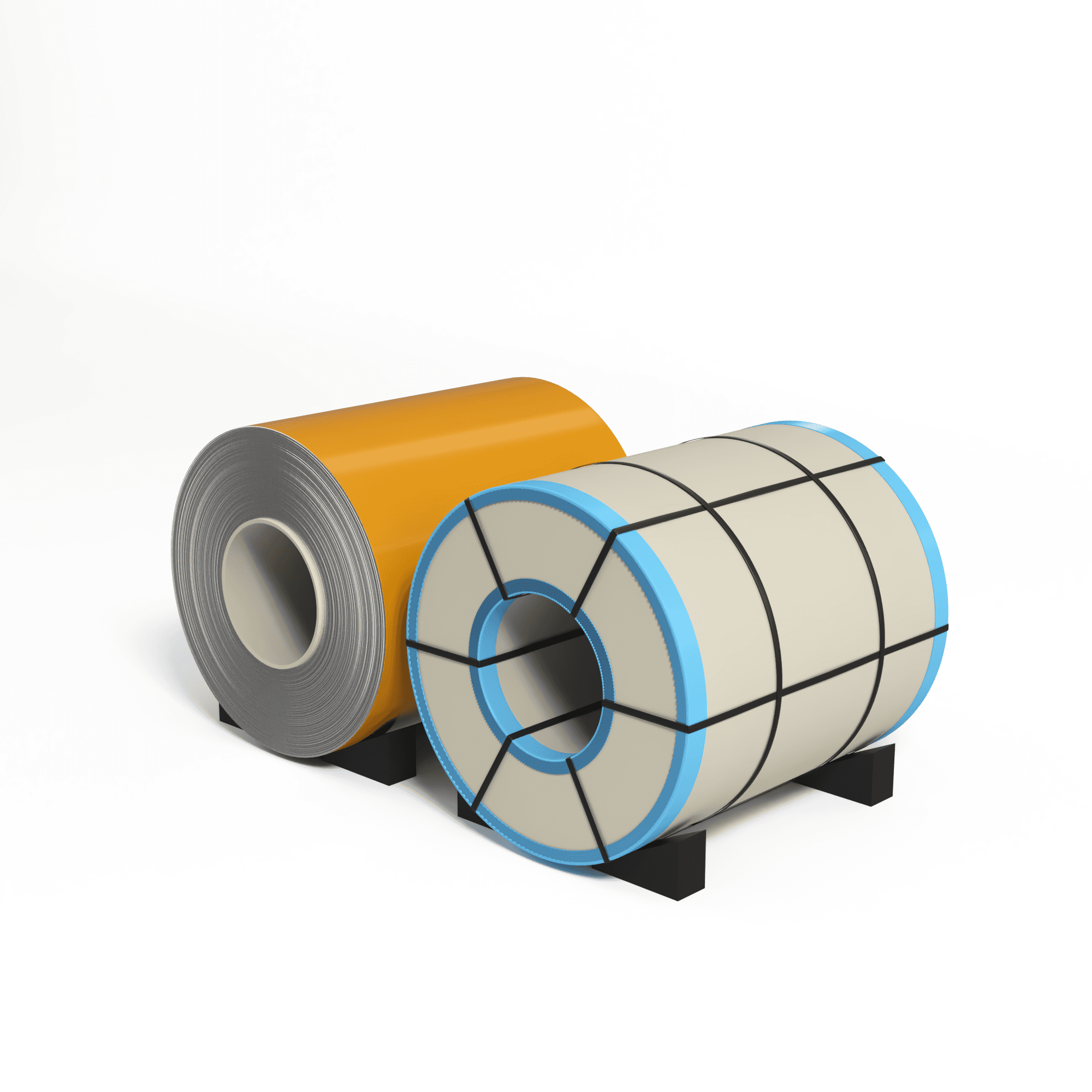 Рулон оцинкованный 0,9х1250мм (RAL 1007) с полимерным покрытием (полиэстер)