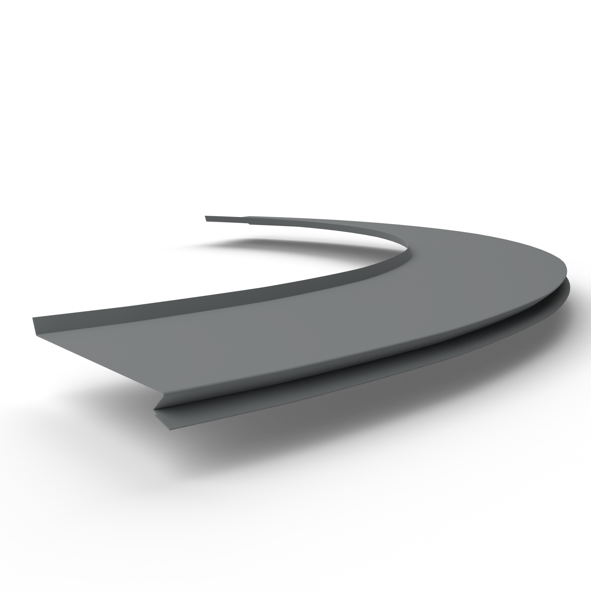 Отлив радиусный 0,5мм RAL 9023 оцинкованный, c порошковым покрытием