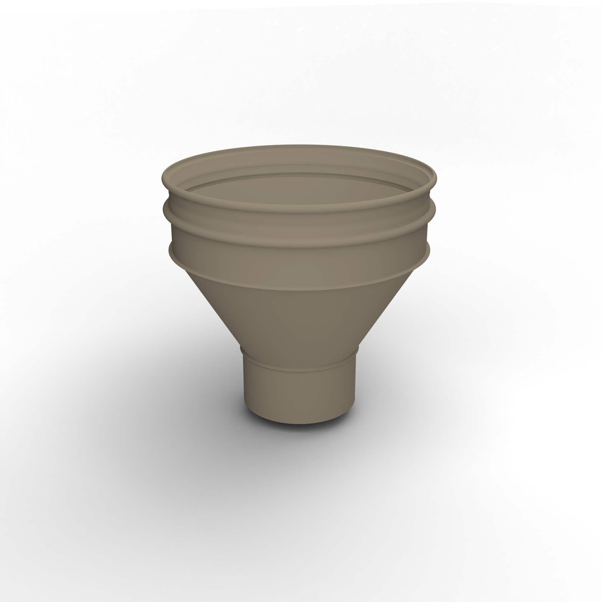 Воронка водосточная ф216х350мм (RAL 1019) водосборная, c порошковым покрытием