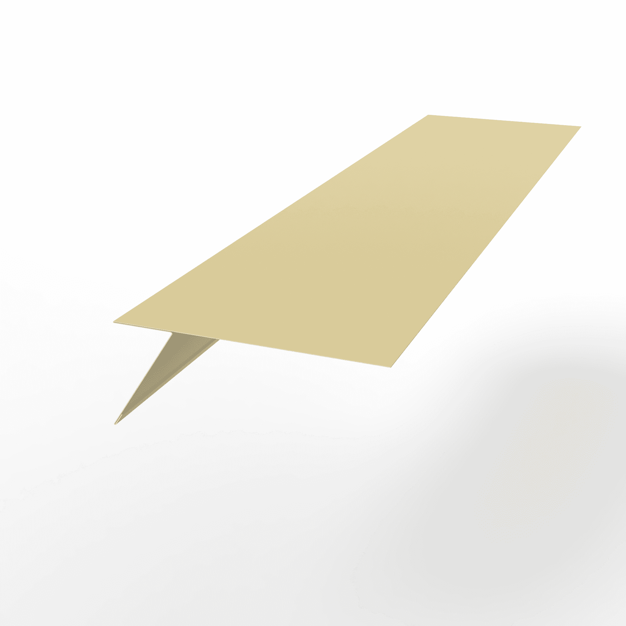 Карнизная планка RAL 1014 оцинкованная с порошковым покрытием 0,45 мм