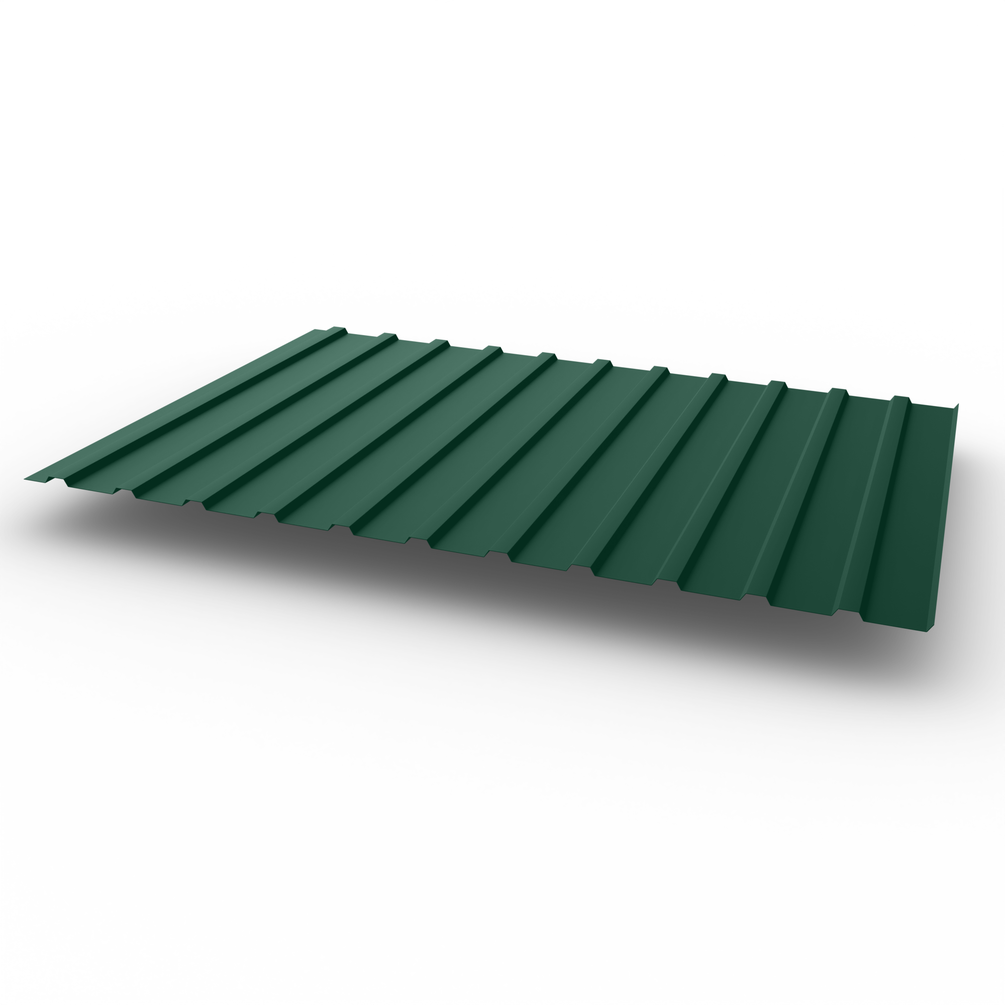 Профнастил С10 - 0,7х1180мм (RAL 6028) оцинкованный, с полимерным покрытием (Полиэстер)