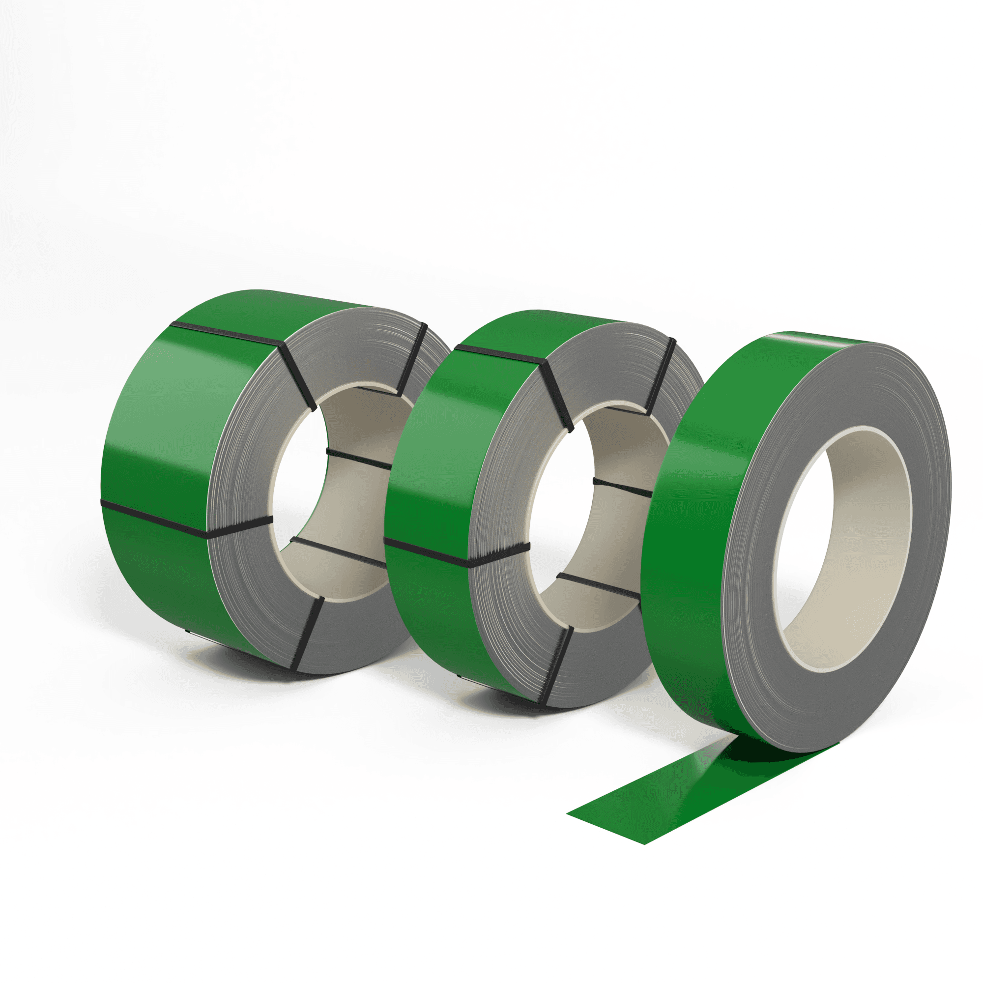 Лента оцинкованная (Штрипс) 0,4 мм (RAL 6037) с полимерным покрытием (полиэстер)