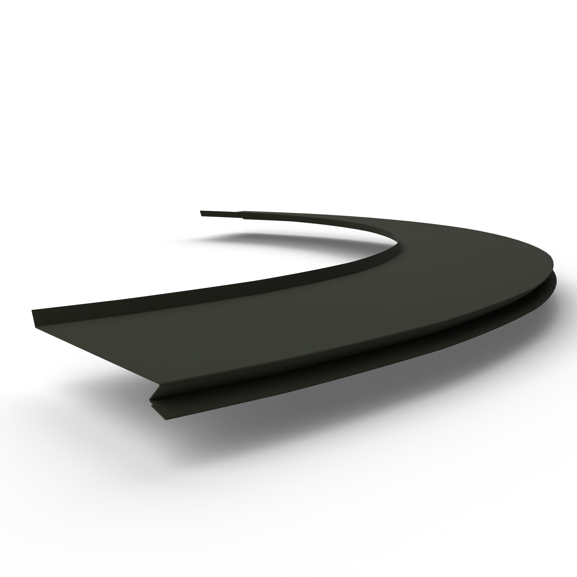 Отлив радиусный 1,2мм RAL 6008 оцинкованный, c порошковым покрытием