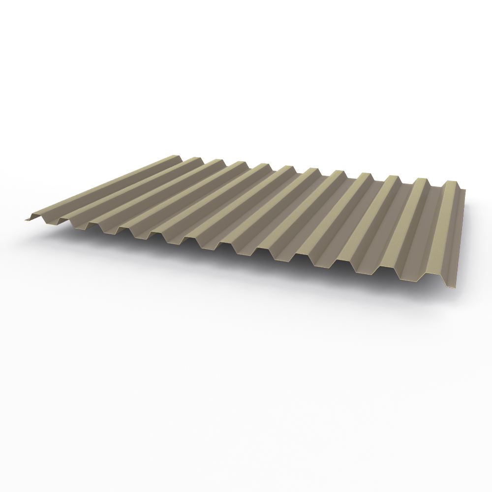 Профнастил С21 0,5х1051мм (RAL 7048) оцинкованный, с полимерным покрытием (полиэстер)