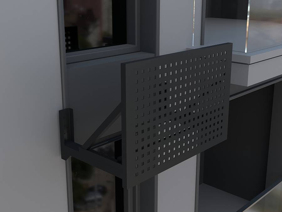 Корзина для кондиционера c перфорацией Qq 20-50 без боковых панелей Тип 4 все цвета RAL