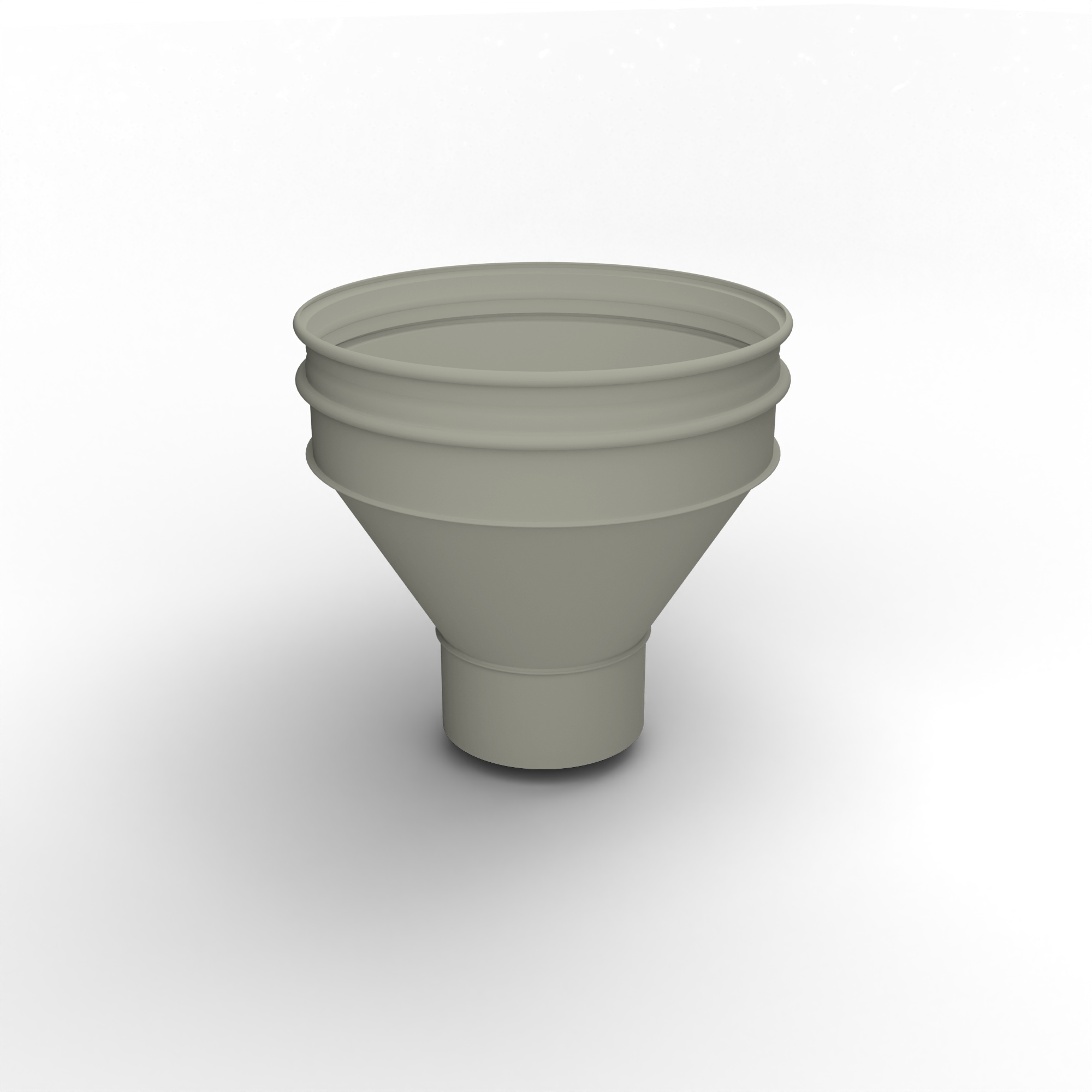 Воронка водосточная ф125х350мм (RAL 7032) водосборная, c порошковым покрытием