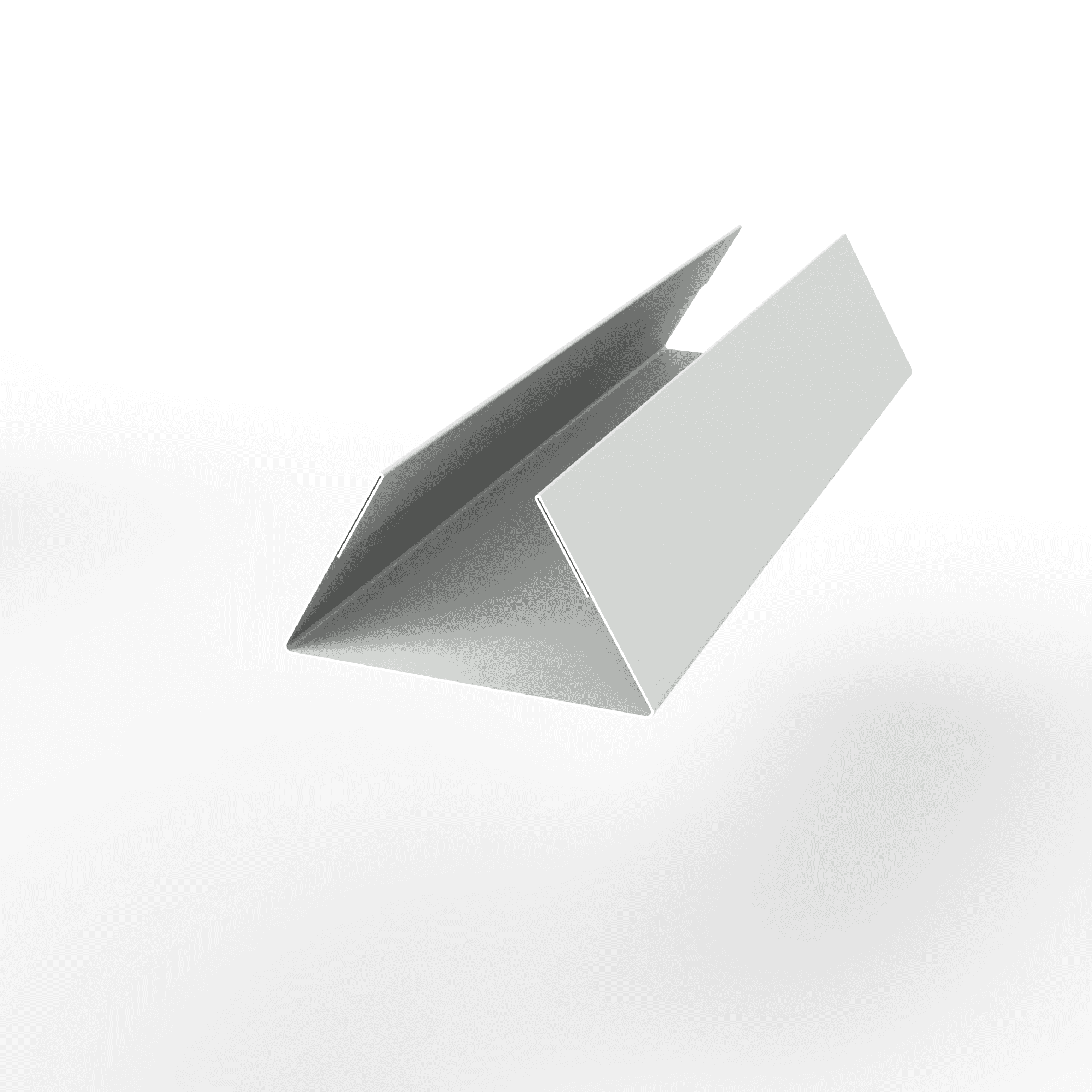 Планка стыковочная составная нижняя для фальцевой кровли оцинкованная с порошковым покрытием 0,45мм ширина менее 625 мм RAL 9003