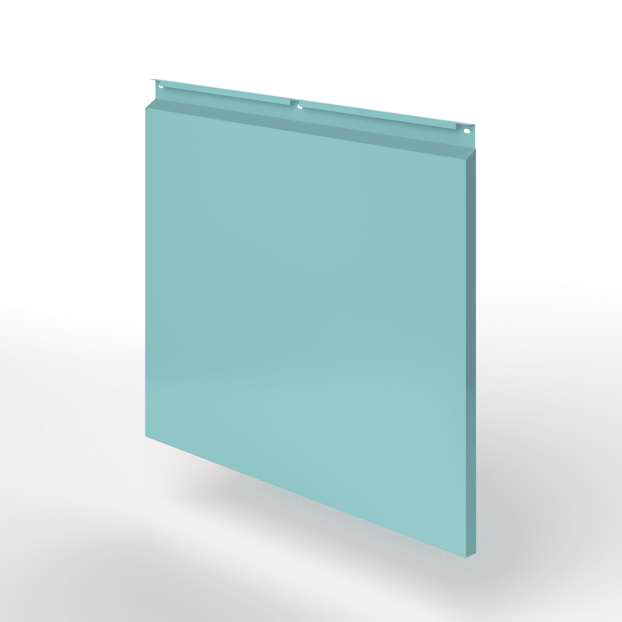 Фасадная металлокассета закрытого типа оцинкованная с порошковым покрытием 0,7x820х370мм RAL 6034 Пастельно-бирюзовый