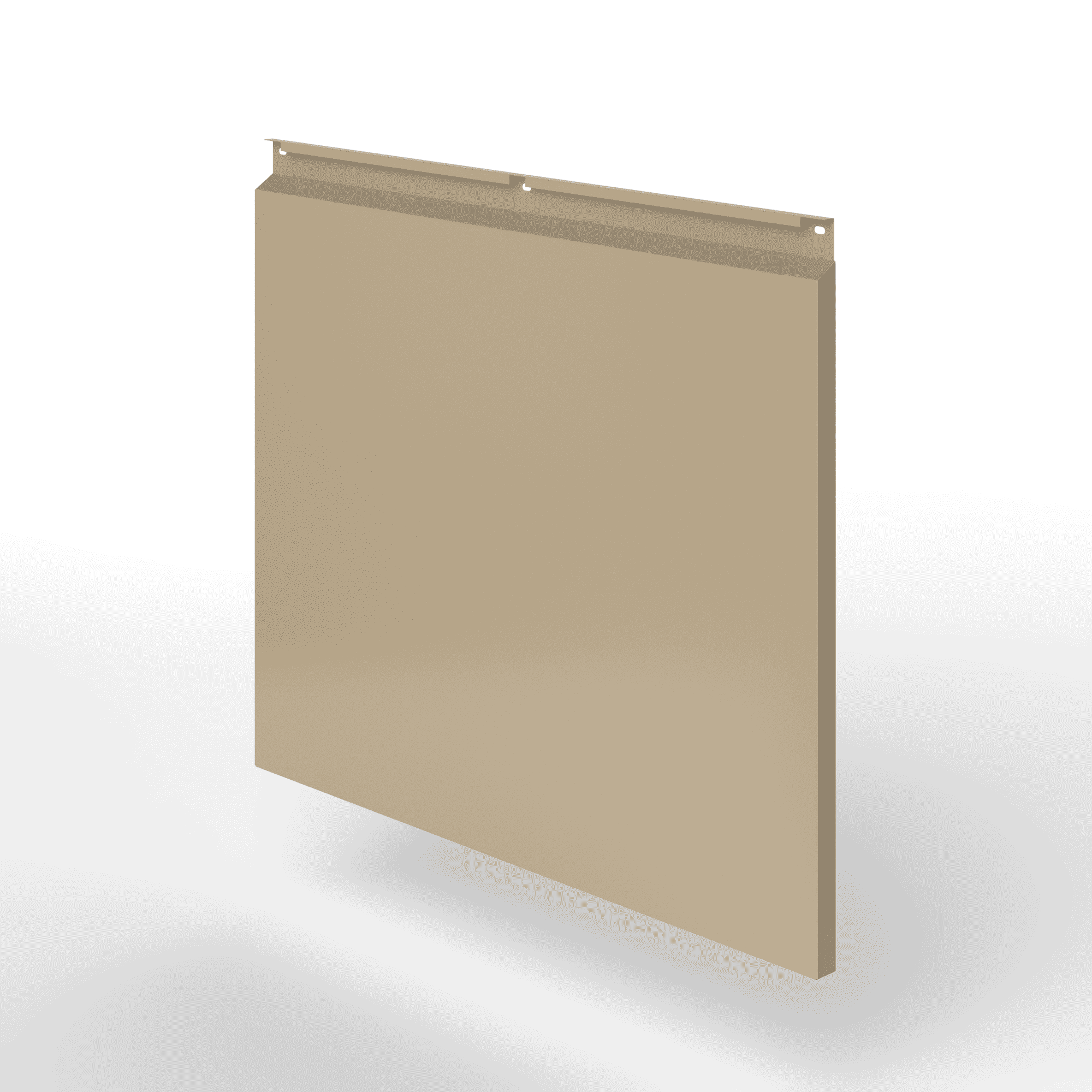 Фасадная металлокассета закрытого типа оцинкованная с порошковым покрытием 0,7x1165х550мм RAL 1019 Серо-бежевый