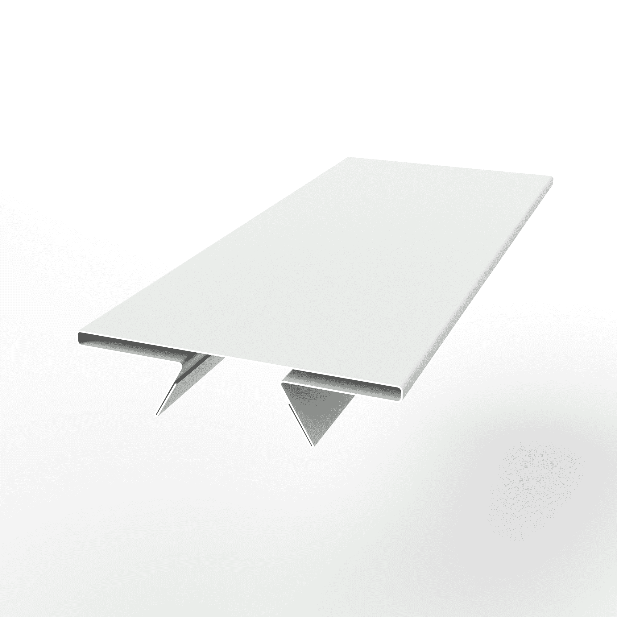 Планка стыковочная составная верхняя для фальцевой кровли оцинкованная с порошковым покрытием 0,45мм ширина более 625 мм RAL 9003