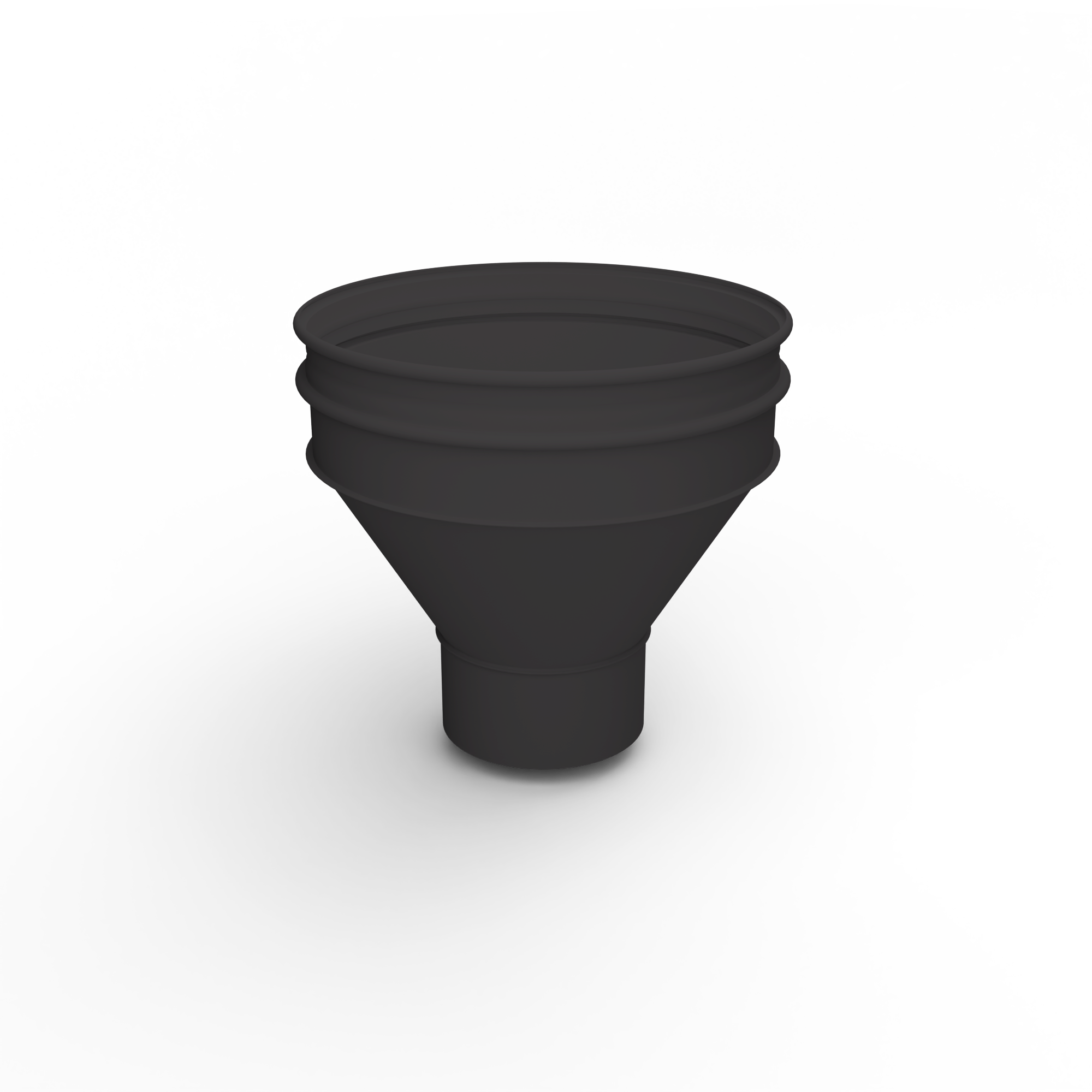 Воронка водосточная ф120х350мм (RAL 8022) водосборная, c порошковым покрытием