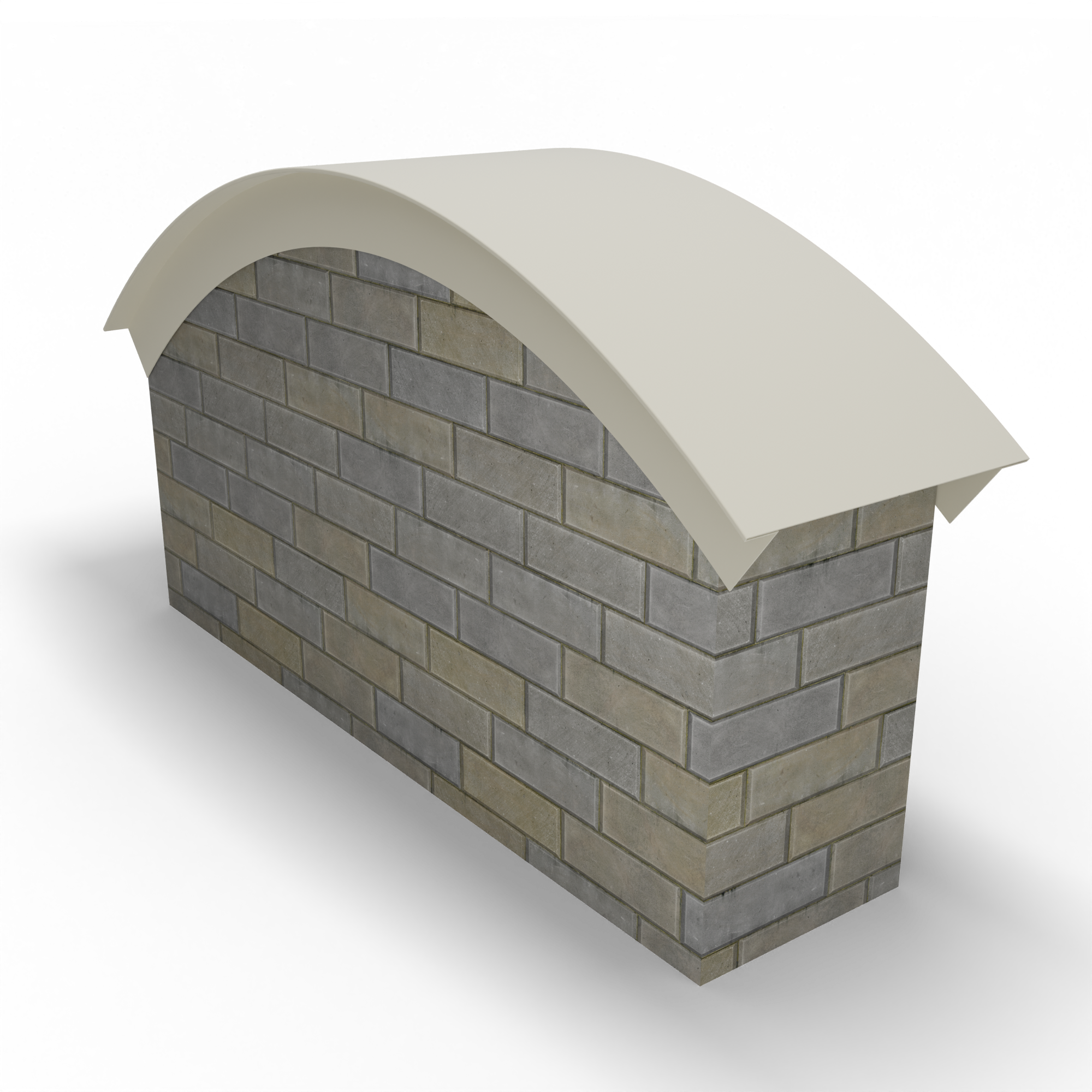 Парапет радиусный 0,45 мм (RAL 9001) полиэстер