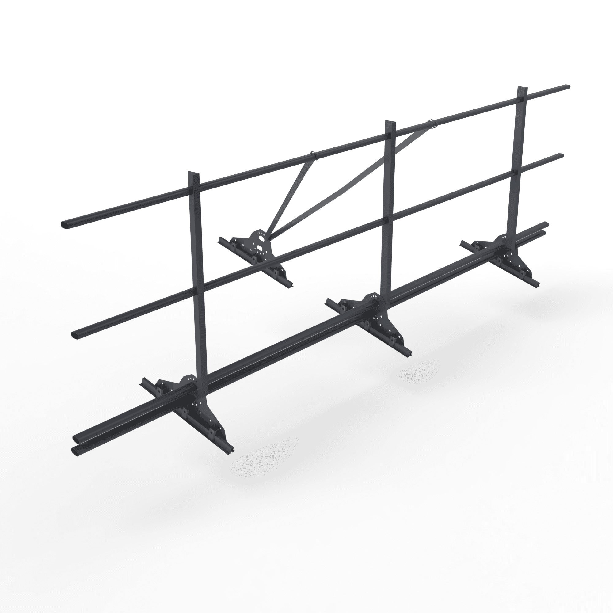 Ограждение кровельное функция снегозадержатель фальц 3000мм 1200-25-1-2-3 холоднокатанная сталь с порошковым покрытием RAL 7024