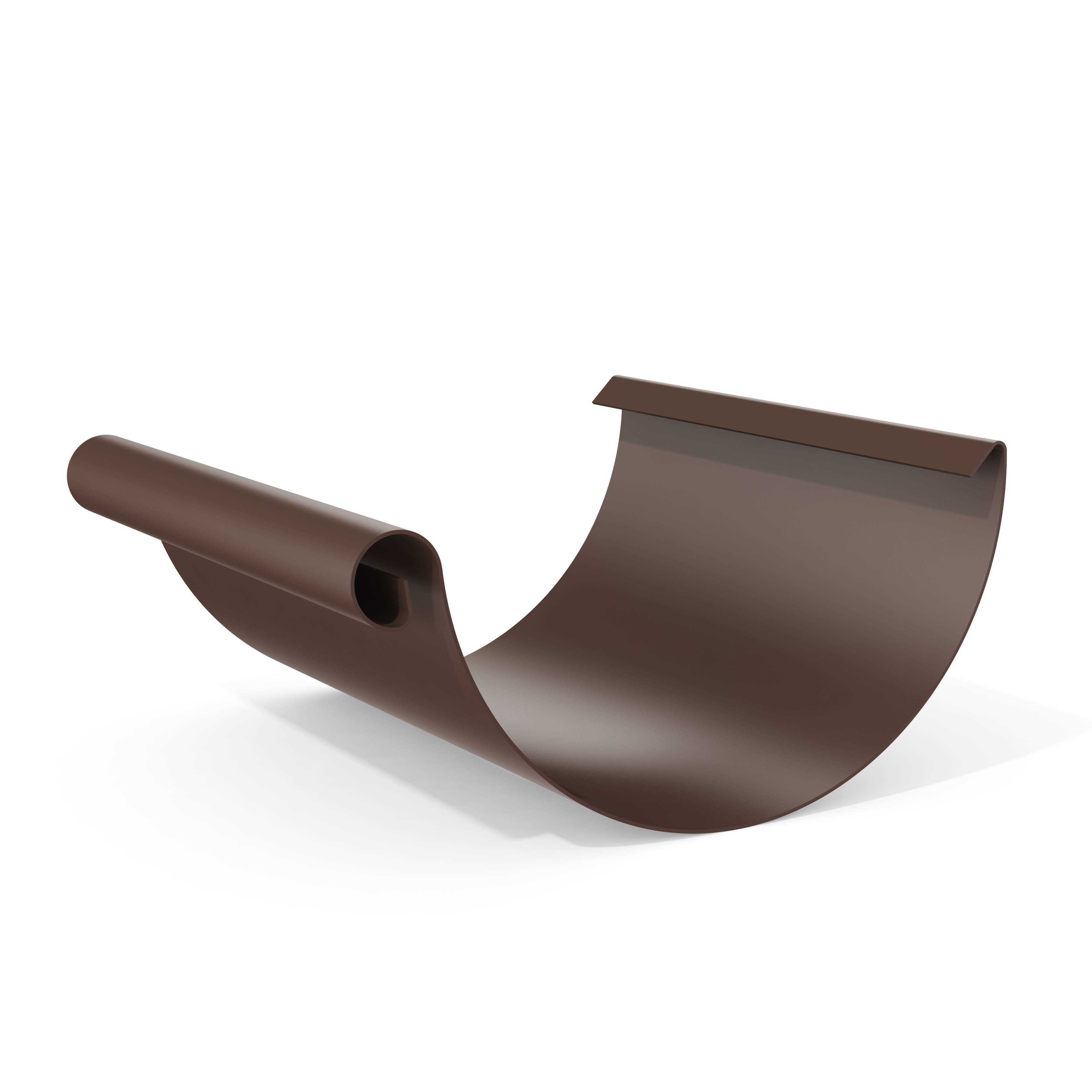 Желоб водосточный оцинкованный с полимерным покрытием Grand Line Optima ф125х84мм RAL 8017