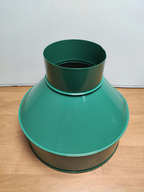 Воронка водосточная ф220х350мм (RAL 6000) водосборная, c порошковым покрытием