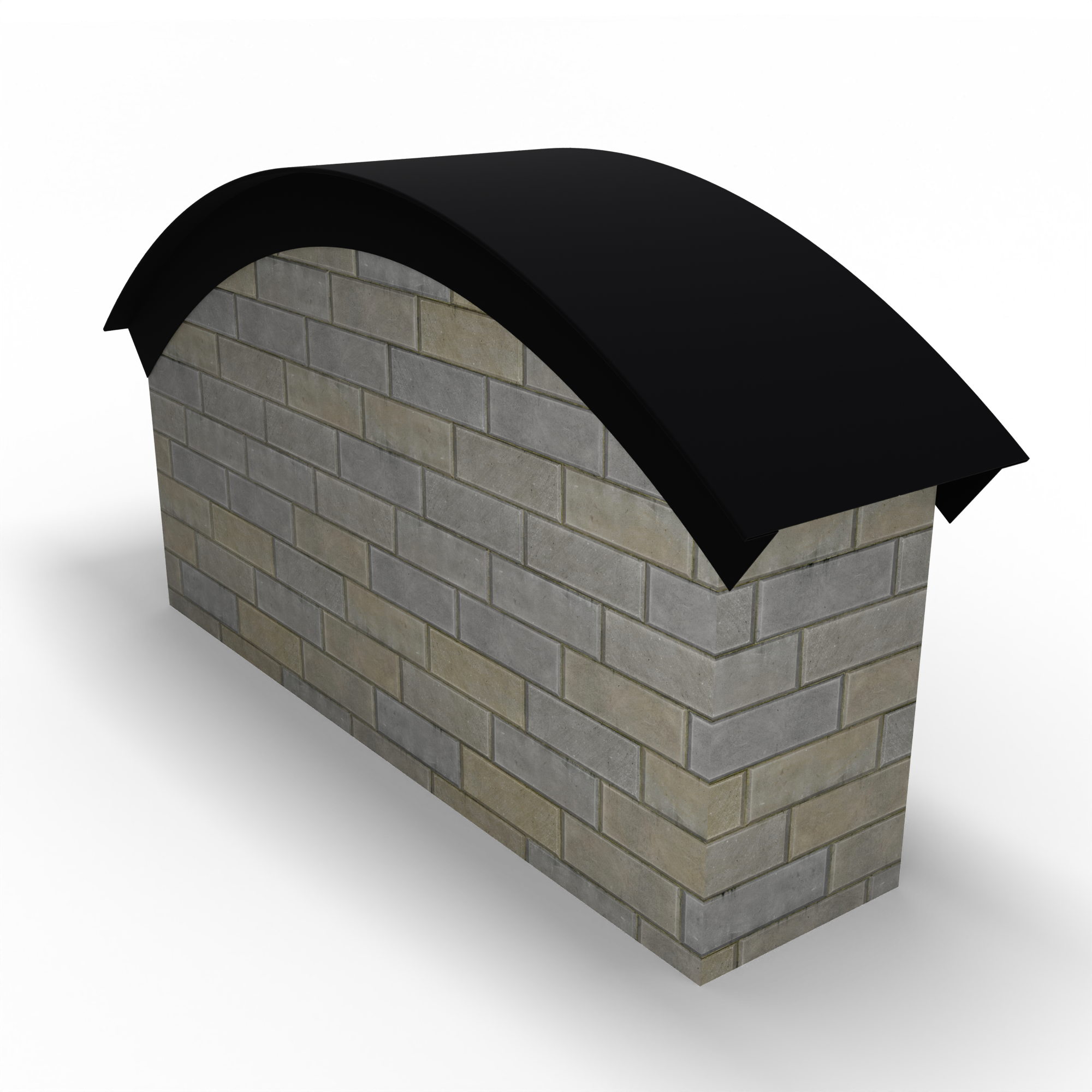 Парапет радиусный 1,2 мм (RAL 9005) полиэстер