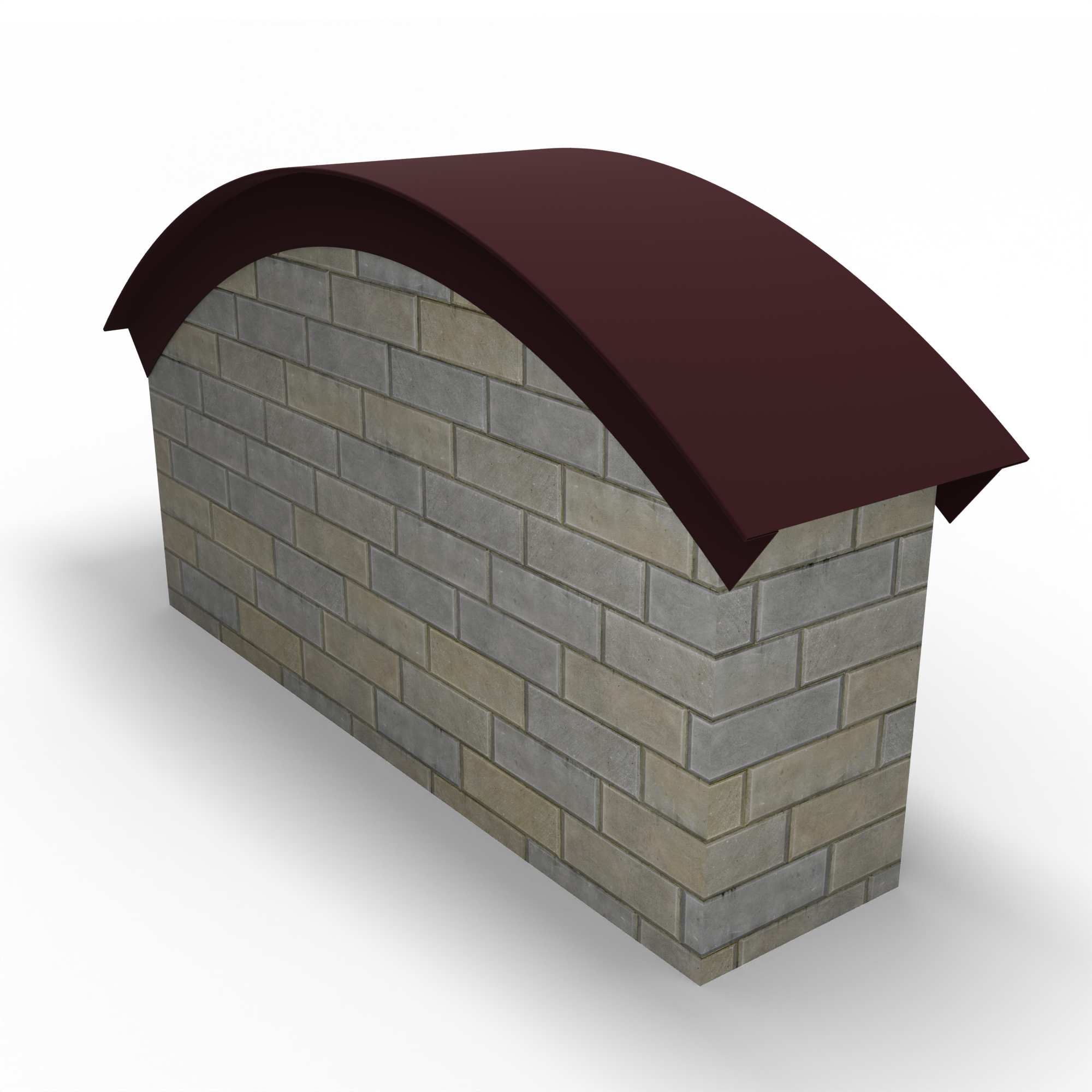 Парапет радиусный 0,45 мм (RAL 3007) полиэстер