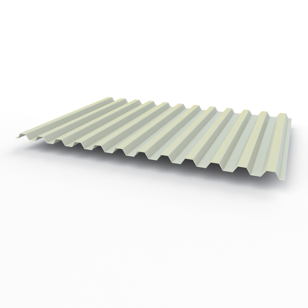 Профнастил С21 0,5х1051мм (RAL 7035) оцинкованный, с полимерным покрытием (полиэстер)