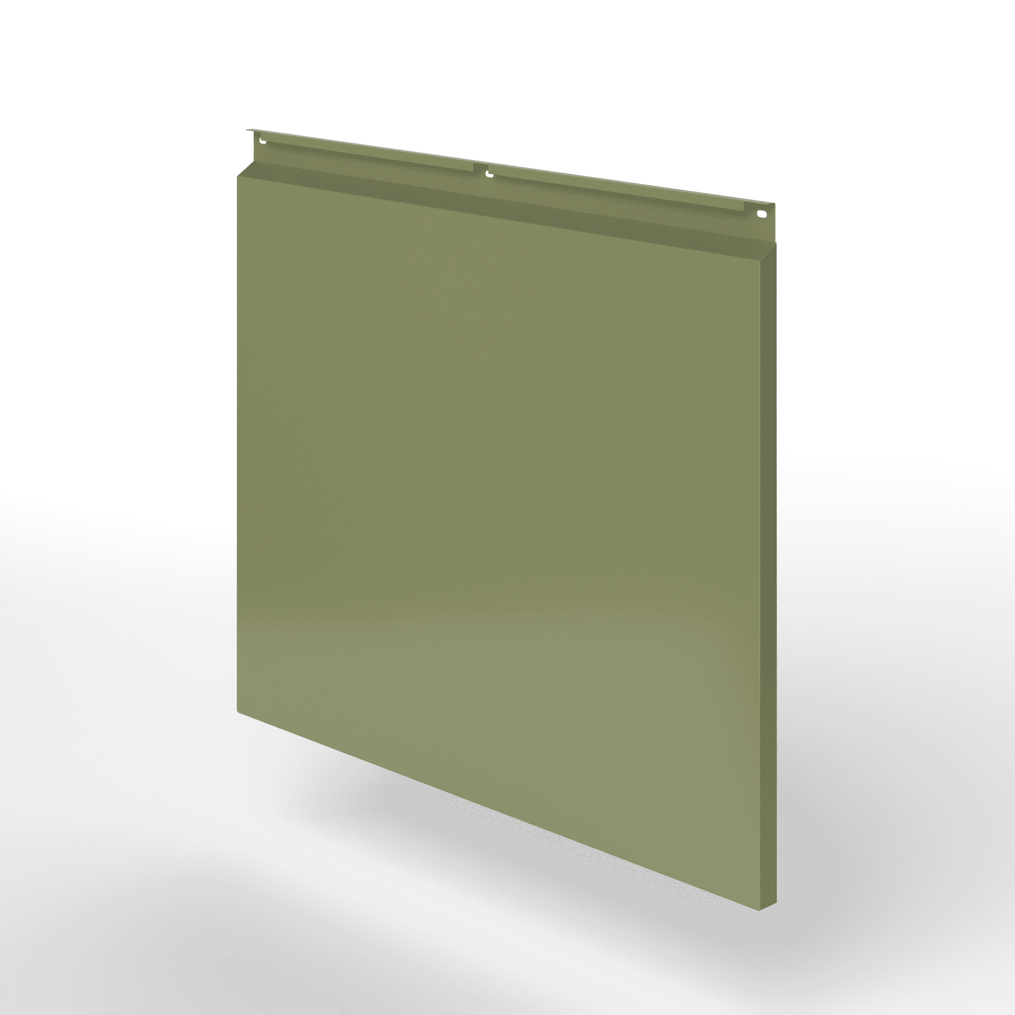 Фасадная металлокассета закрытого типа оцинкованная с порошковым покрытием 0,7x480х475мм RAL 6013 Тростниково-зелёный