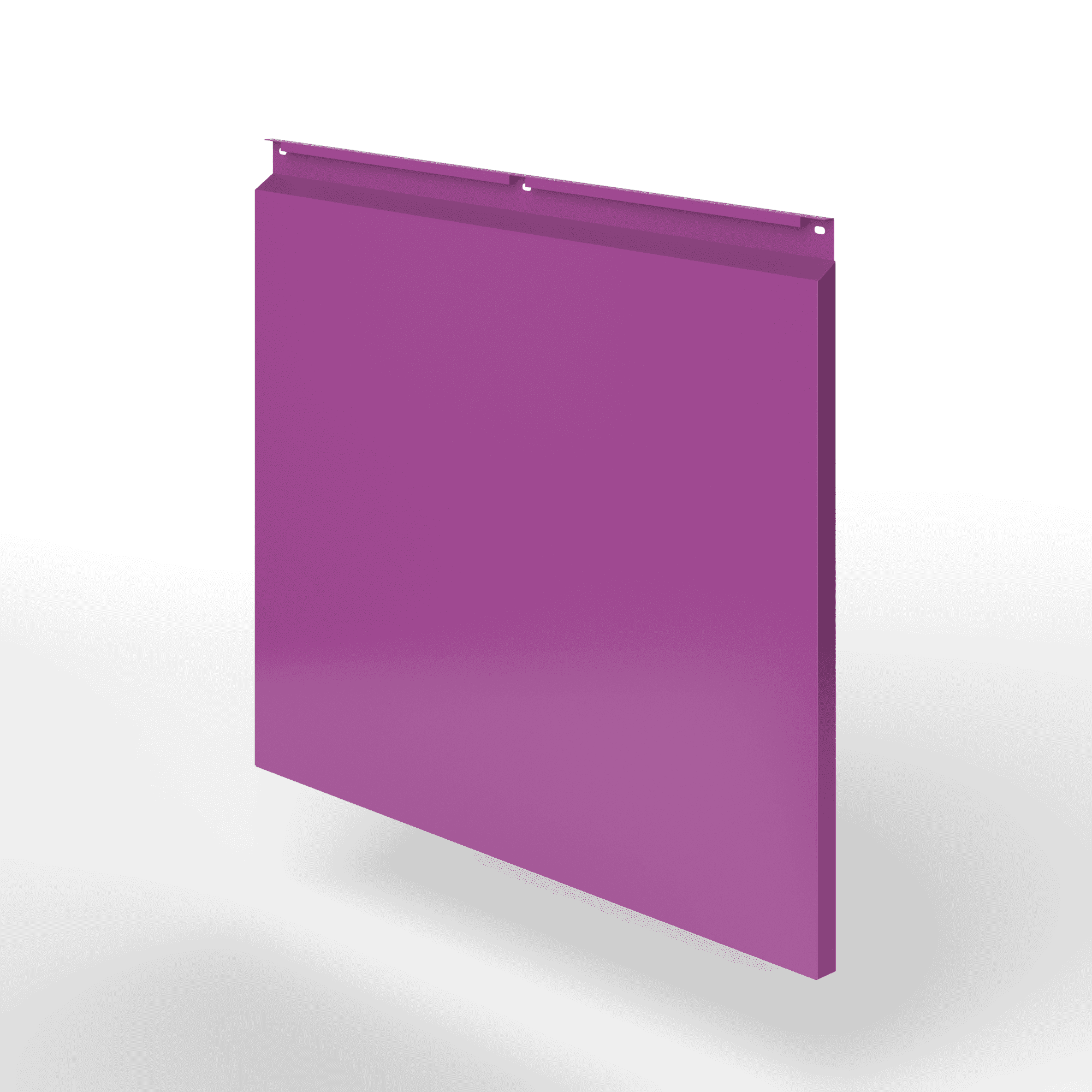 Фасадная металлокассета закрытого типа оцинкованная с порошковым покрытием 0,7x600х600мм RAL 4008 Сигнальный фиолетовый