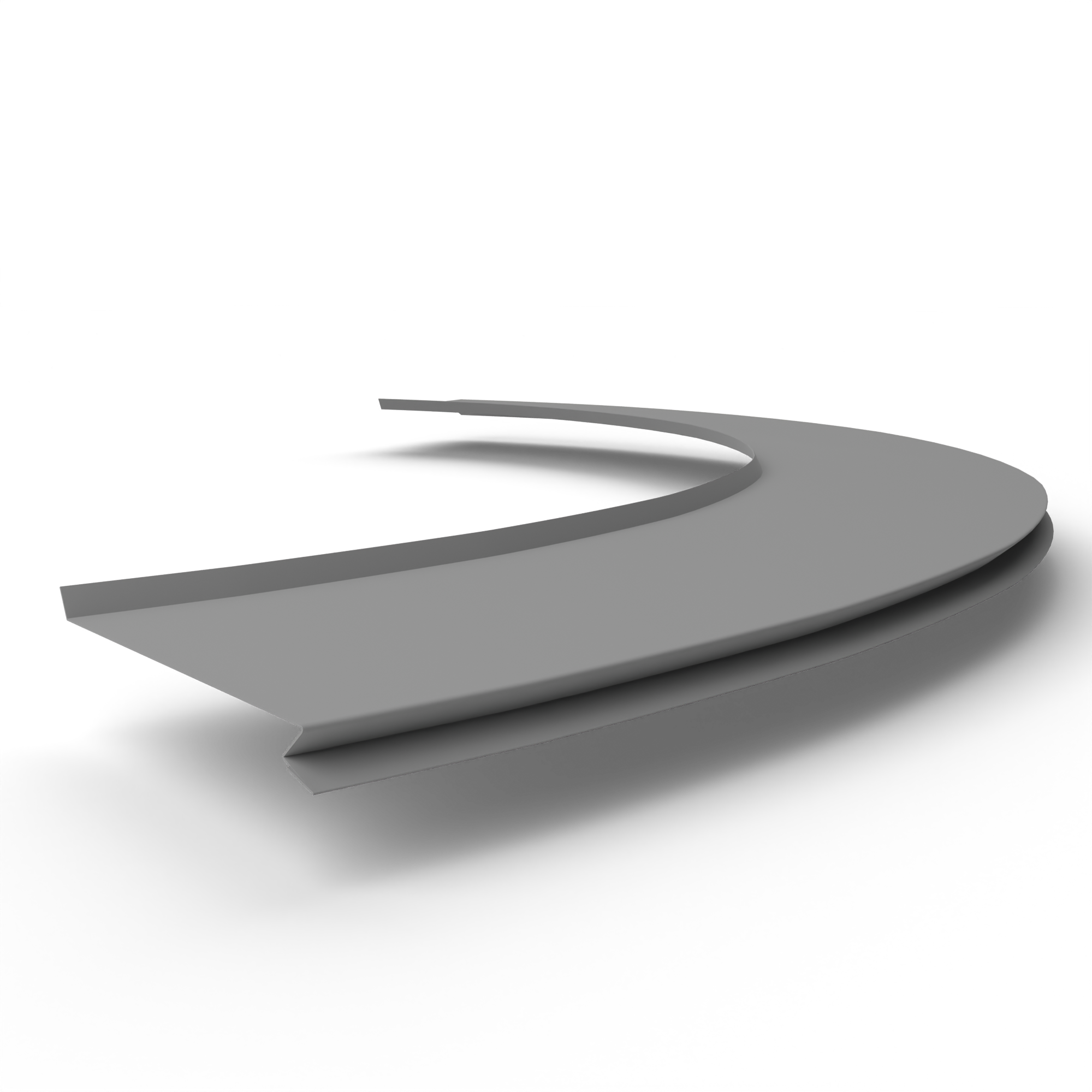 Отлив радиусный 0,45мм RAL 9022 оцинкованный, c порошковым покрытием
