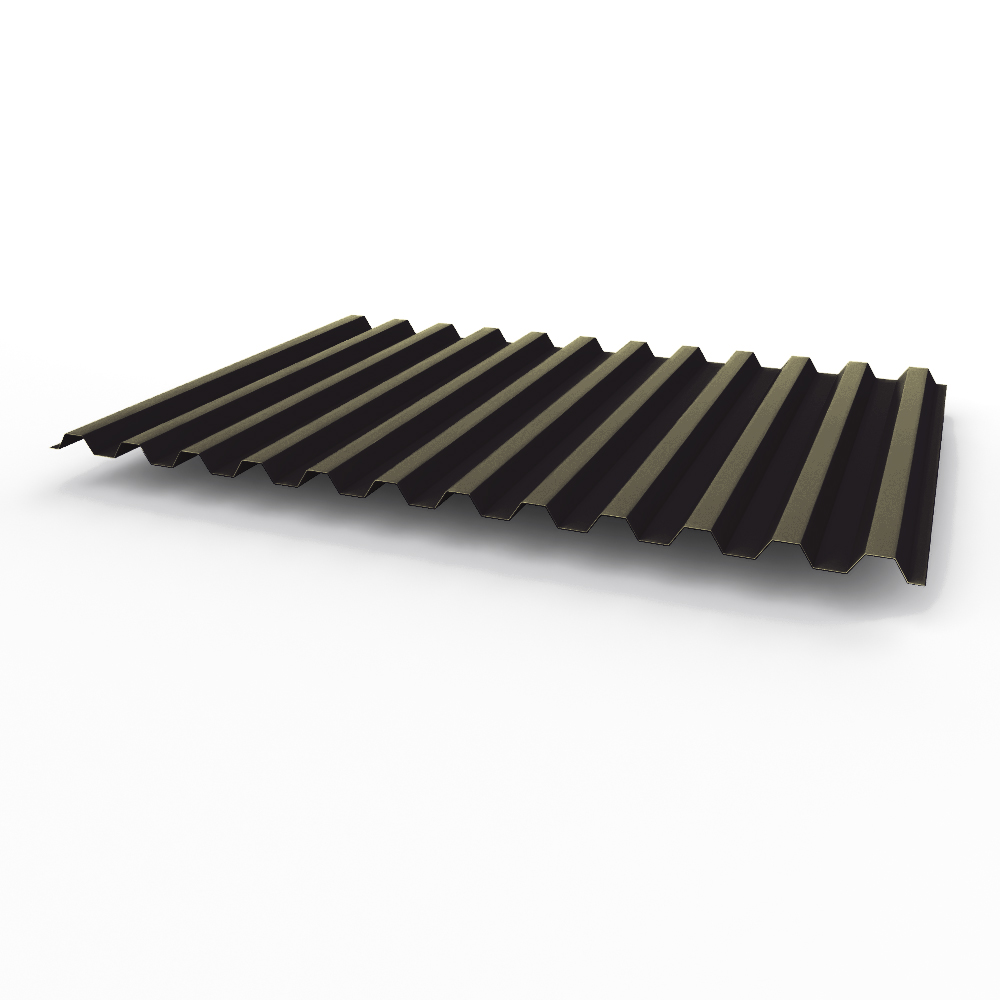 Профнастил С21 0,35х1051мм (RAL 8022) оцинкованный, с полимерным покрытием (полиэстер)