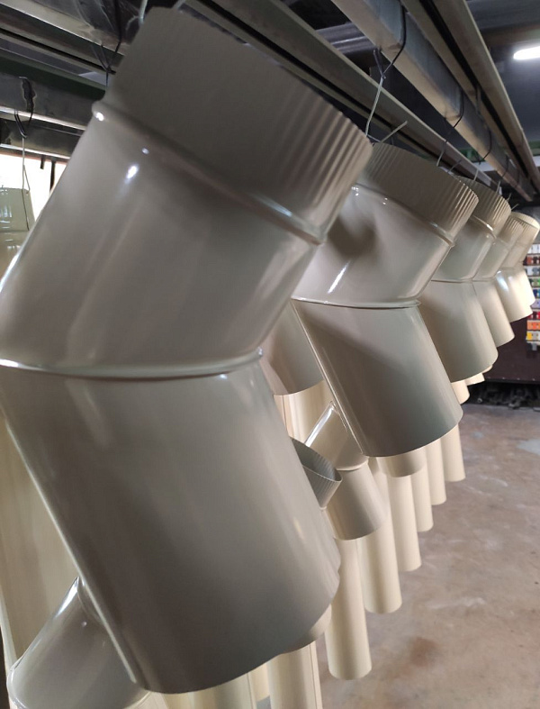 Колено водосточное оцинкованное порошок ф90мм RAL 1015