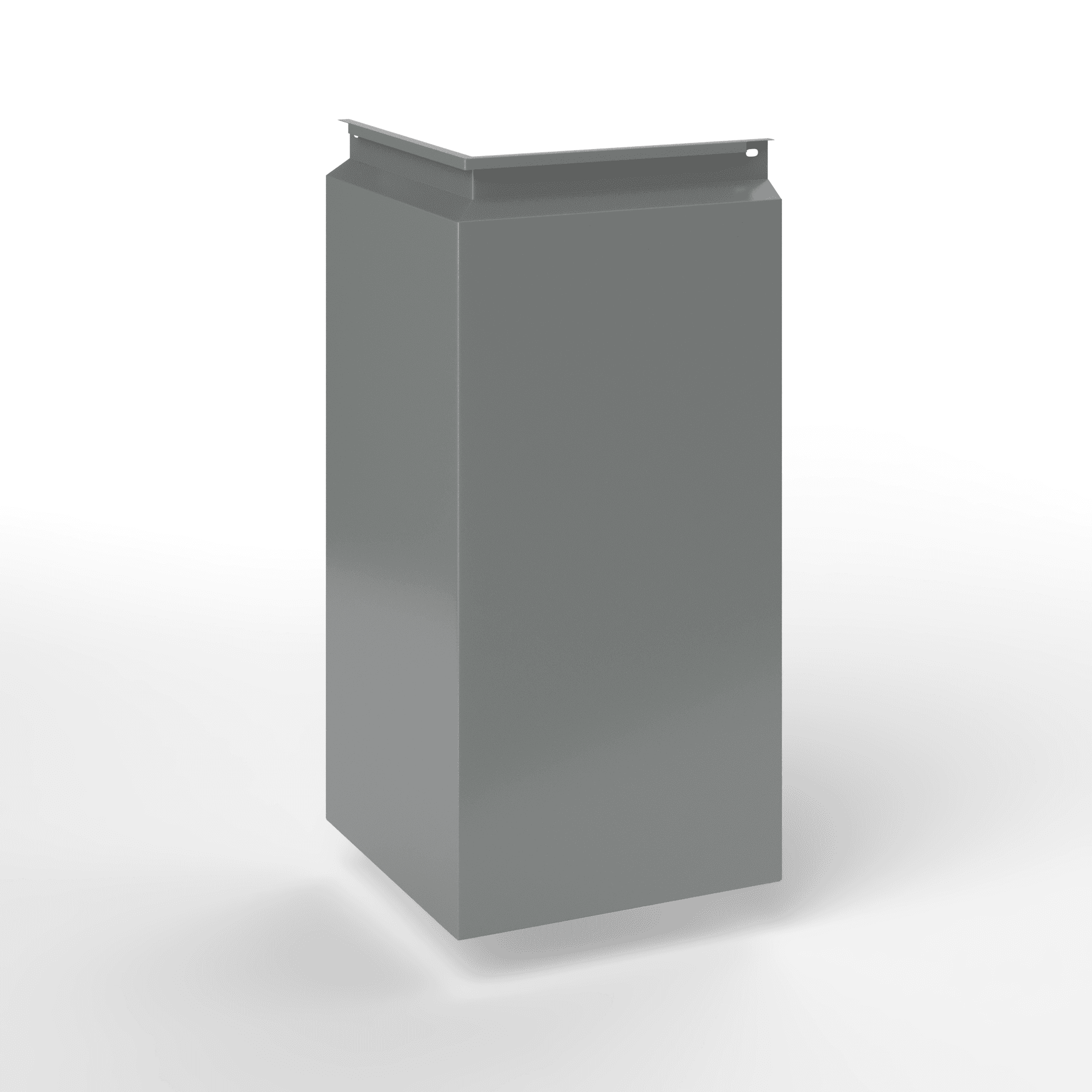 Фасадная металлокассета угловая закрытого типа оцинкованная с порошковым покрытием 1мм RAL 7037