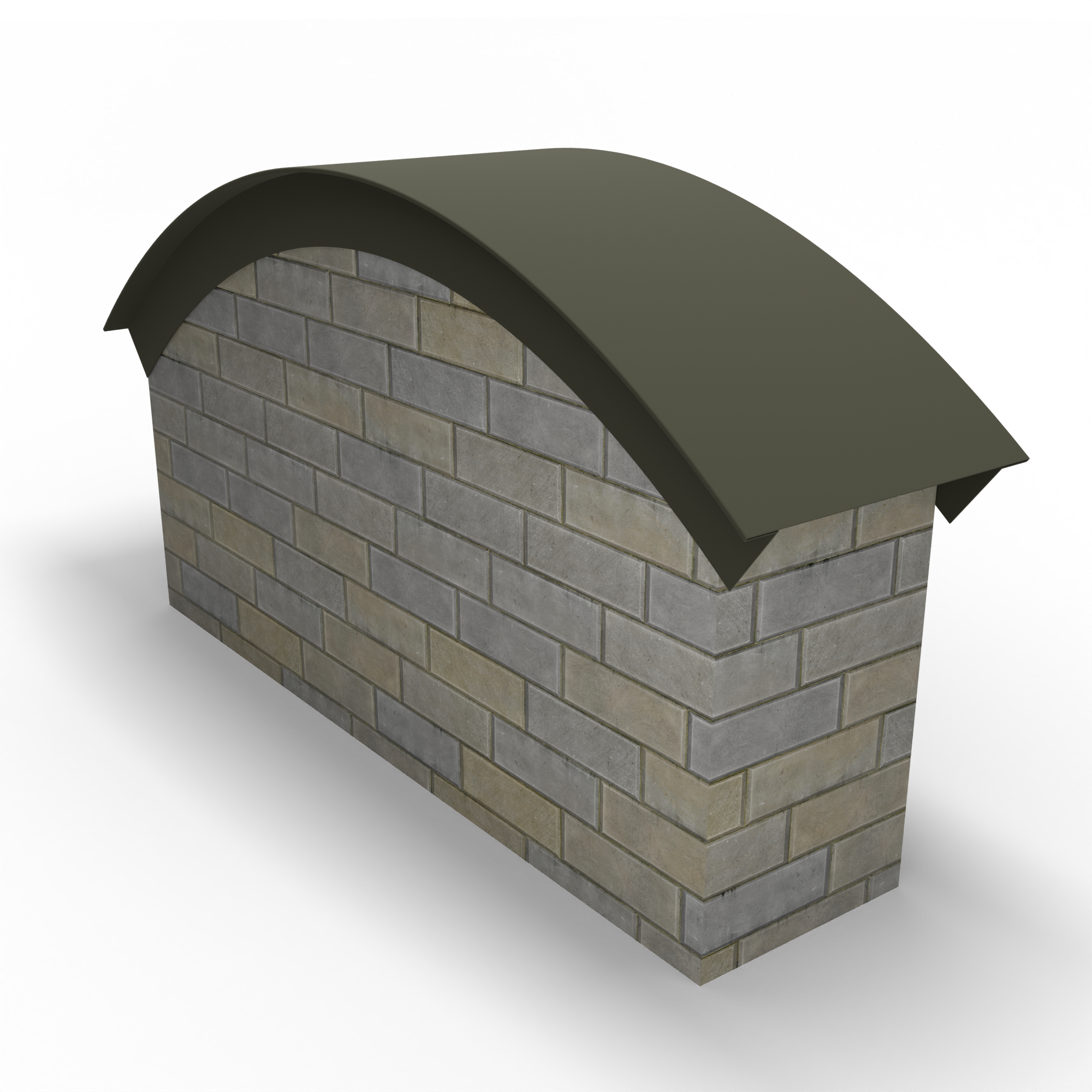 Парапет радиусный 0,7 мм (RAL 7013) полиэстер