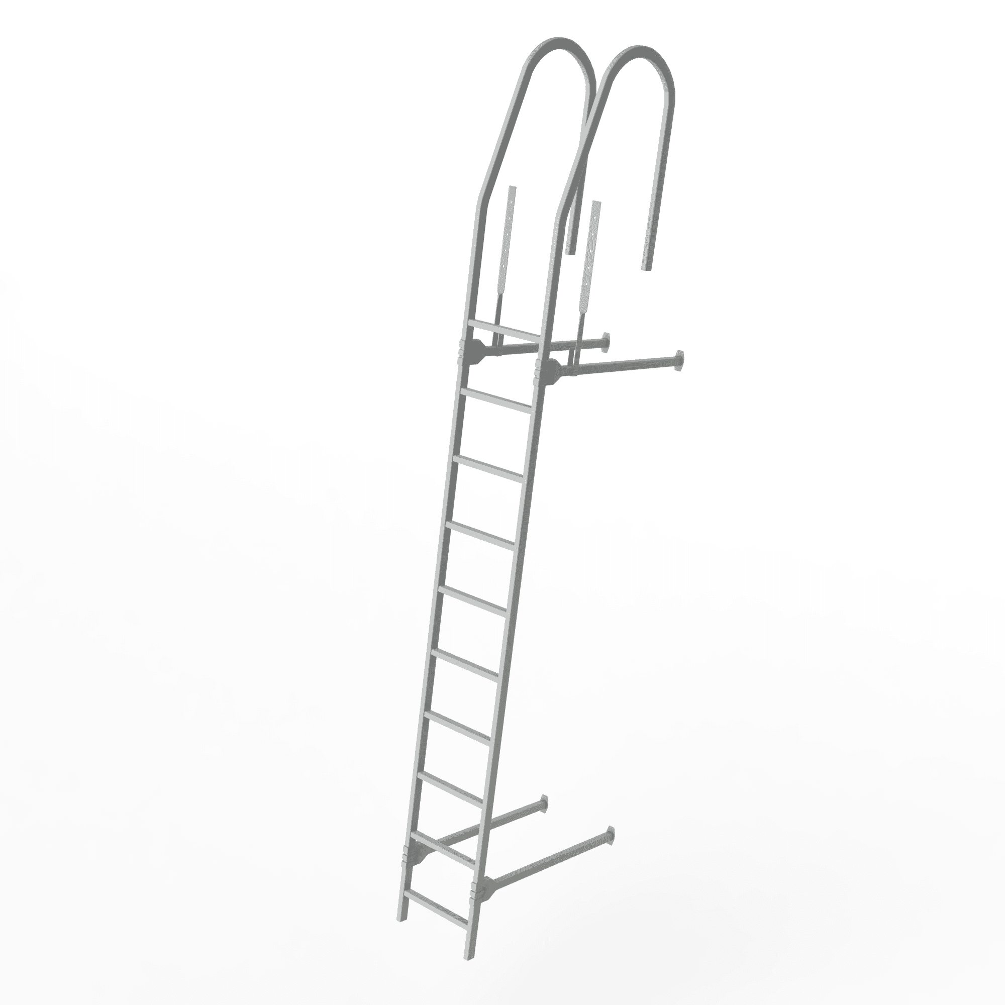 Лестница фасадная 3000мм холоднокатанная сталь с порошковым покрытием RAL 9006