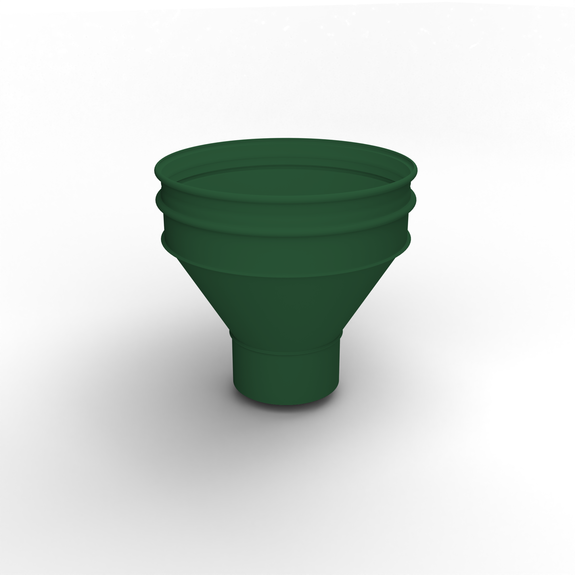 Воронка водосточная ф200х350мм (RAL 6035) водосборная, c порошковым покрытием