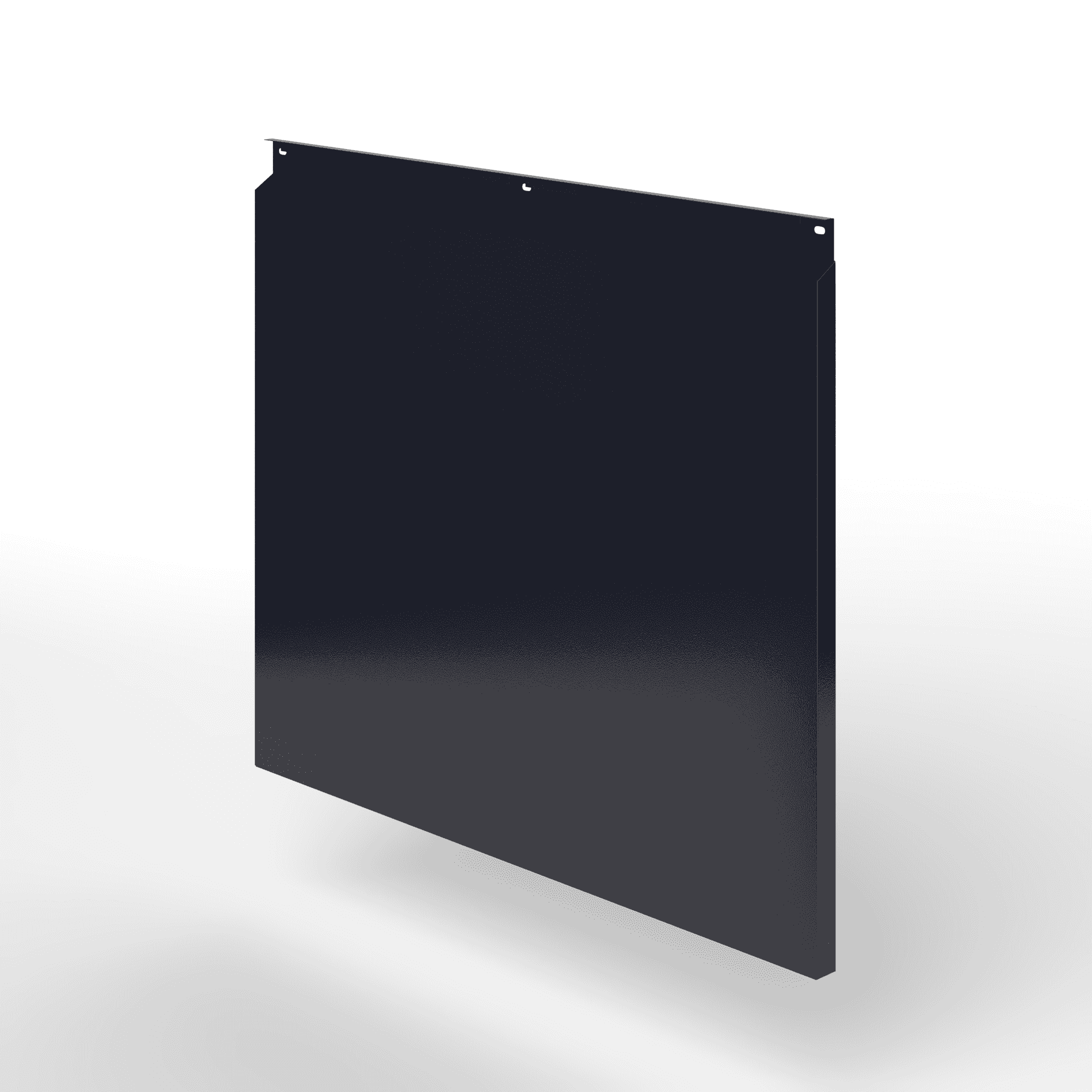 Фасадная металлокассета закрытого типа оцинкованная с порошковым покрытием 0,7x480х475мм RAL 5004 Чёрно-синий