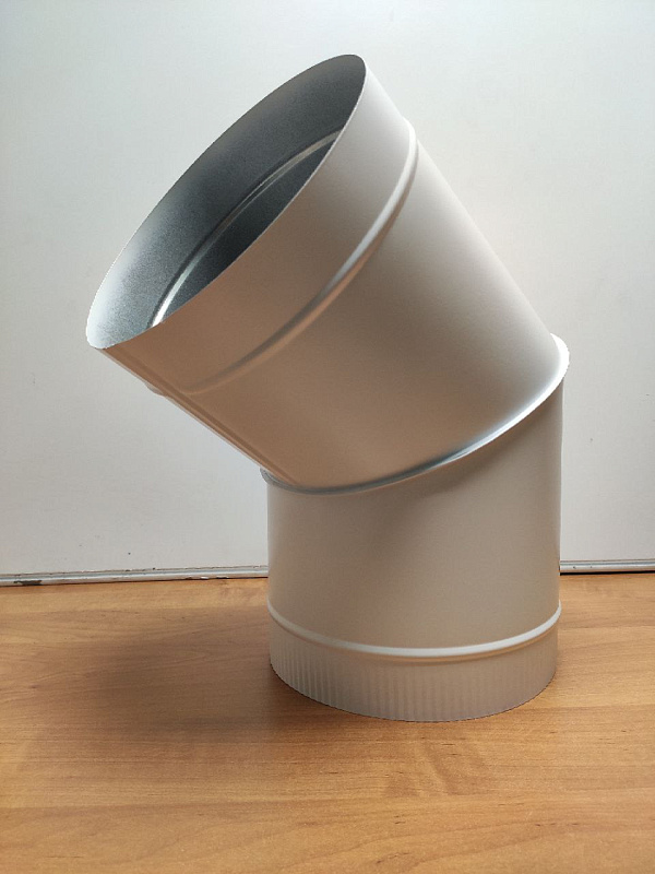 Колено водосточное оцинкованное порошок ф120мм RAL 9003