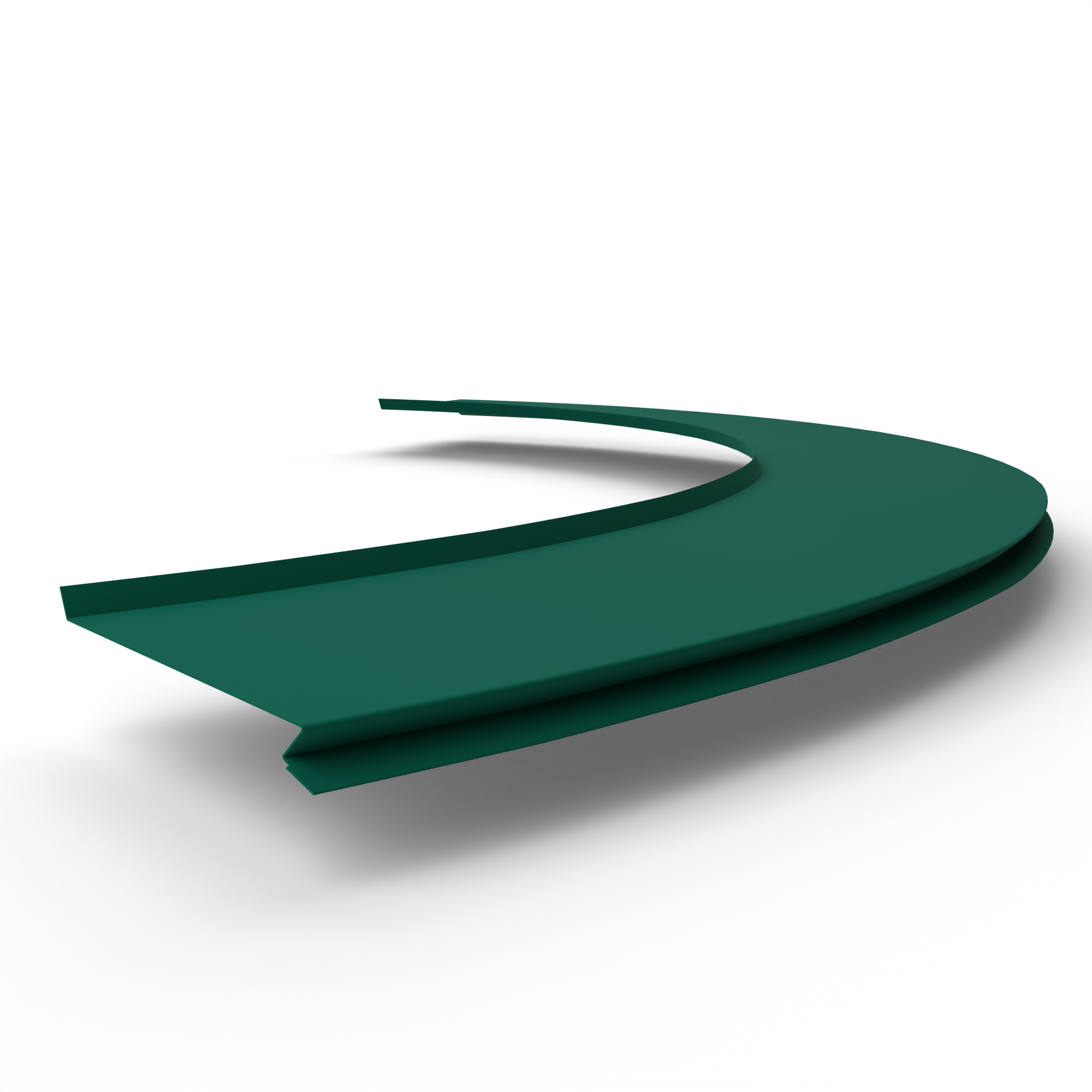 Отлив радиусный 1мм RAL 6036 оцинкованный, c порошковым покрытием