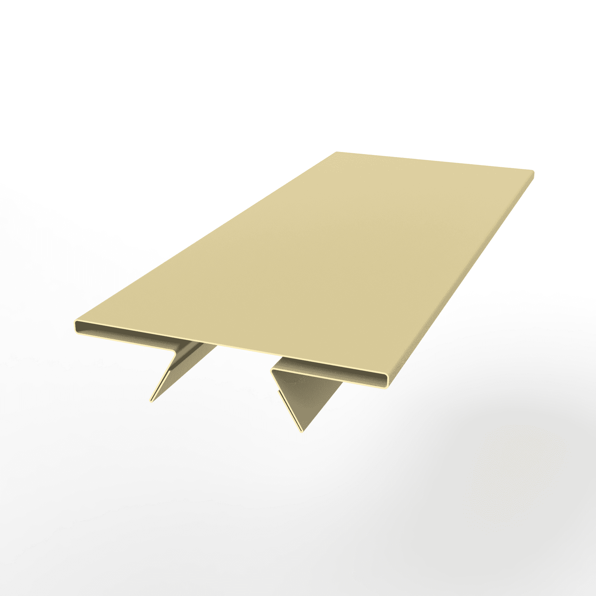 Планка стыковочная составная верхняя для фальцевой кровли оцинкованная с порошковым покрытием 0,45мм ширина менее 625 мм RAL 1014