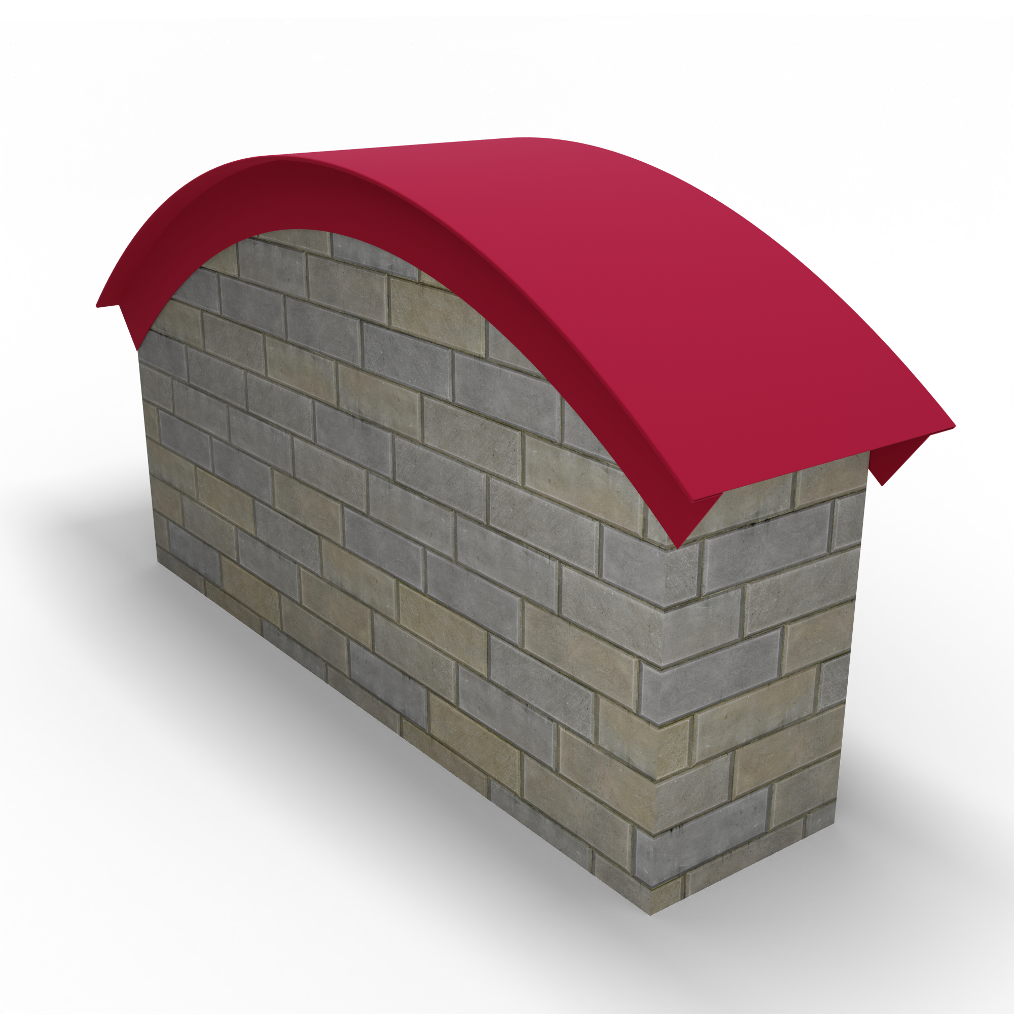 Парапет радиусный 0,5 мм (RAL 3027) полиэстер